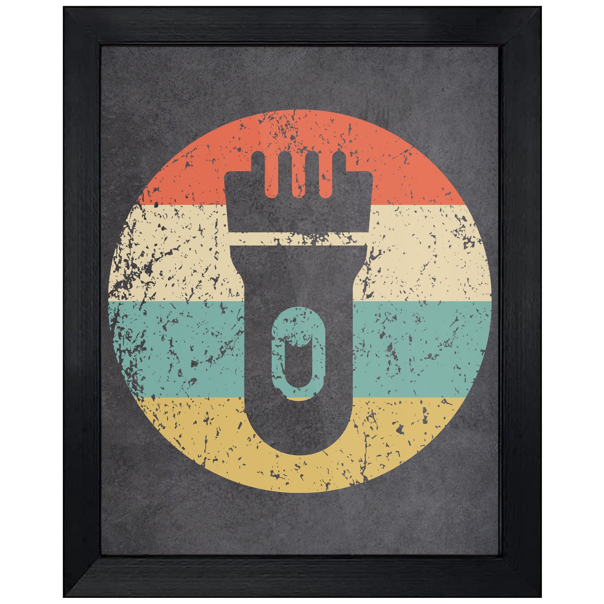 Hair Clippers Barber Hairdresser Icon Retro 8"x10" Wall Art Print