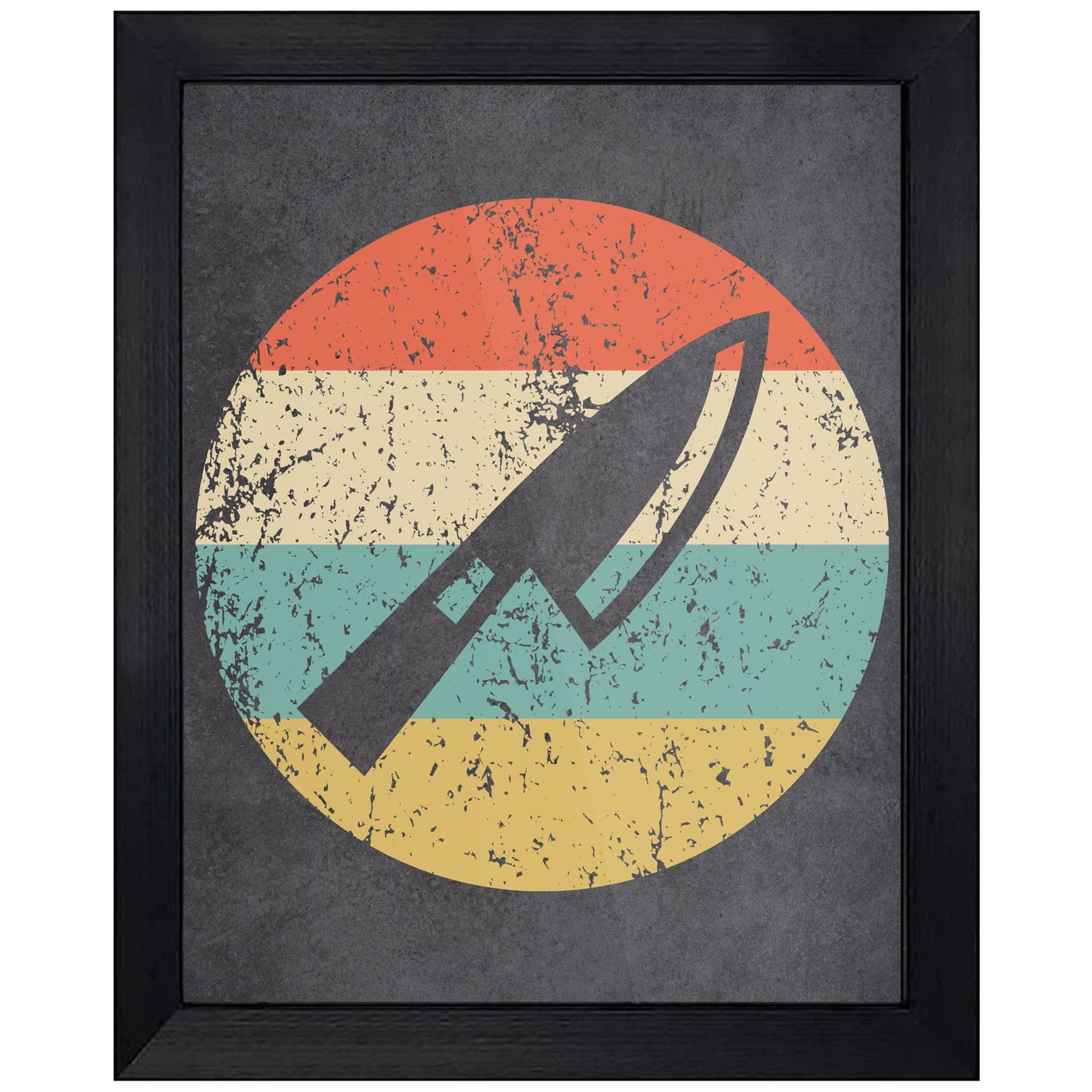 Kitchen Knife Chef Icon Retro 8"x10" Wall Art Print