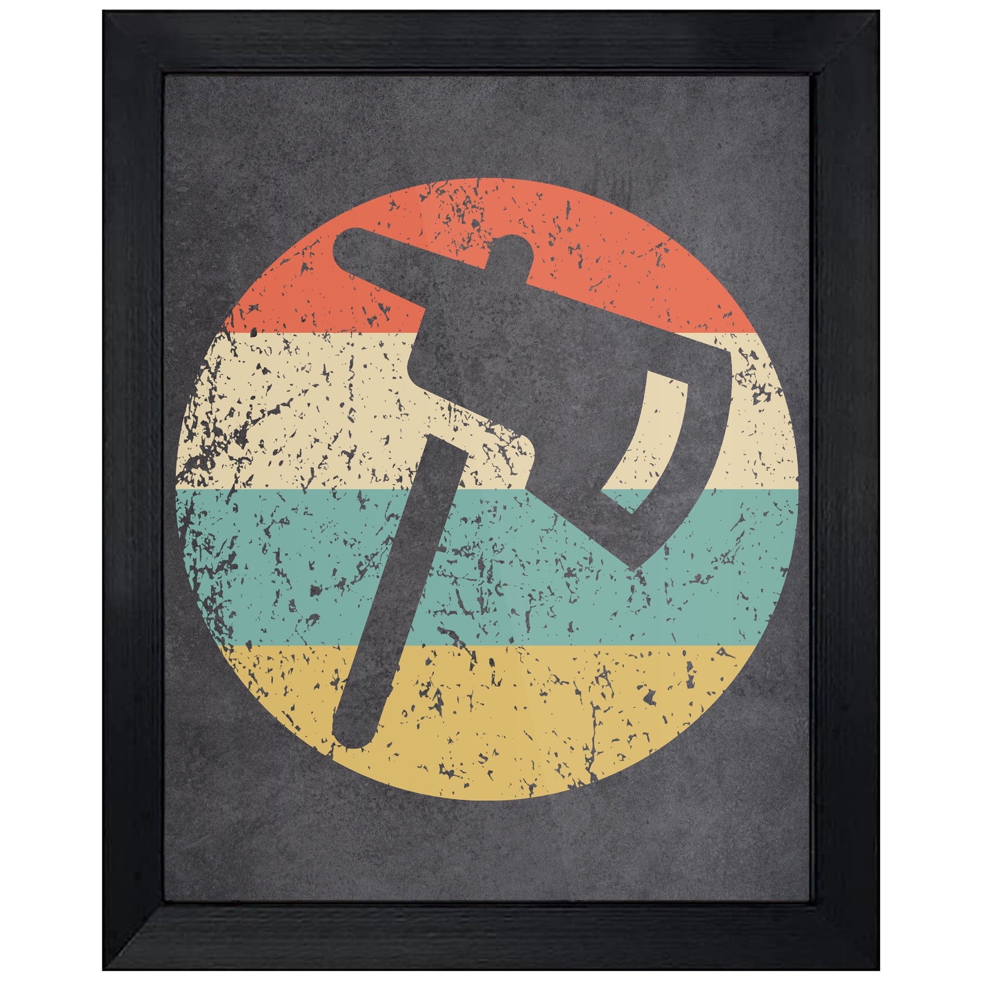 Fire Axe Fireman Firefighter Icon Retro 8"x10" Wall Art Print