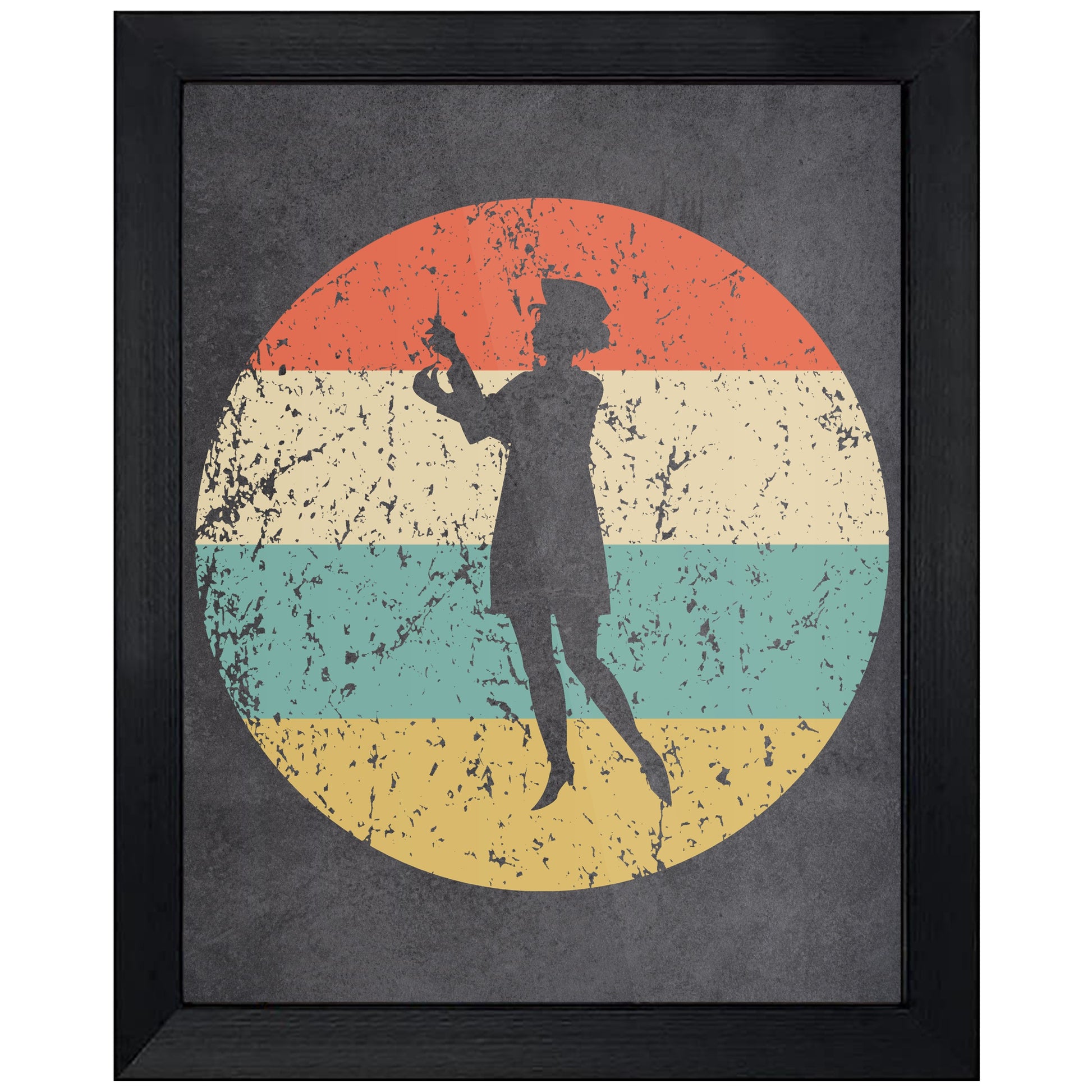 Nursing School Nurse Icon Retro 8"x10" Wall Art Print
