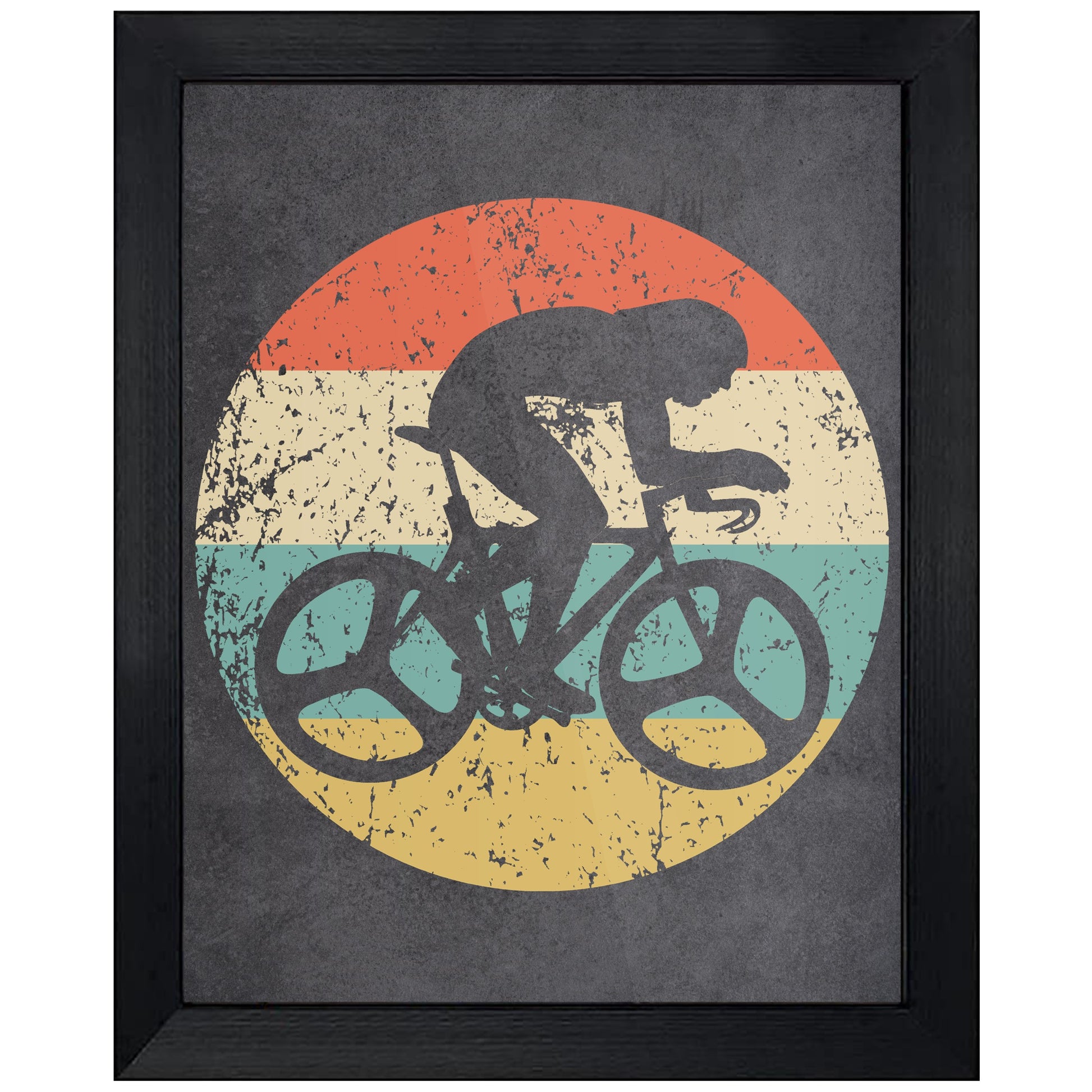 Cycling Bike Cyclist Sports Icon Retro 8"x10" Wall Art Print