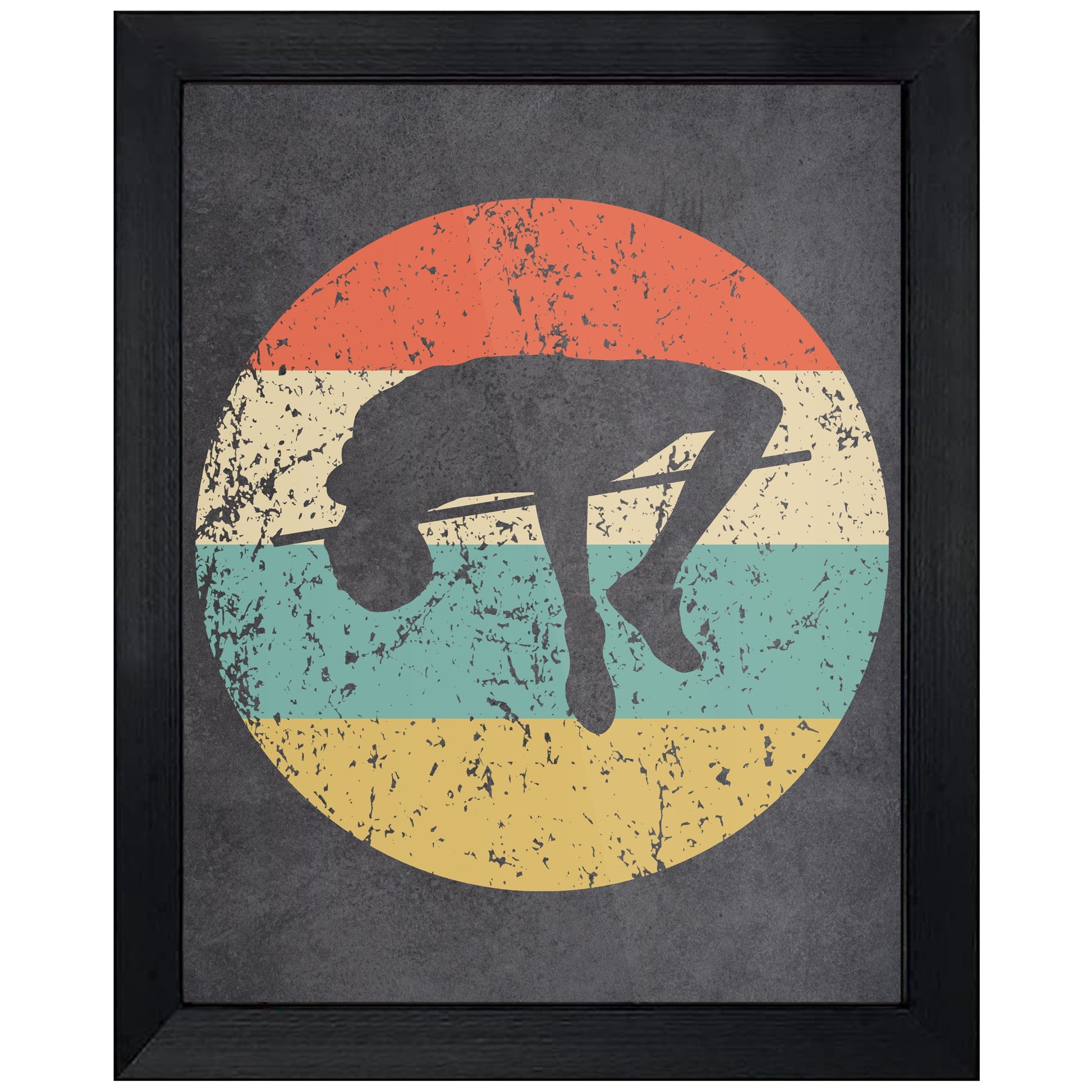 High Jump Track and Field Sports Icon Retro 8"x10" Wall Art Print