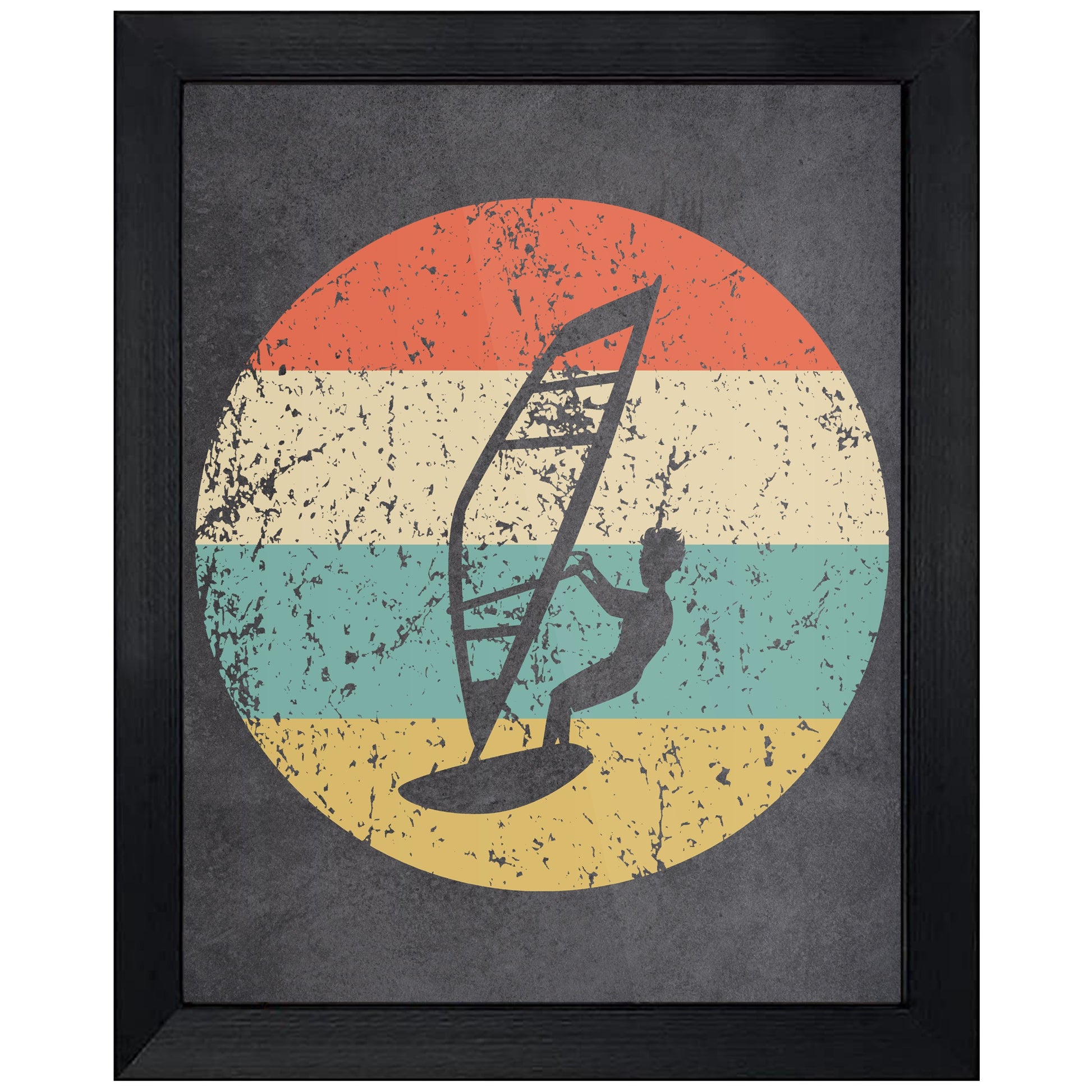 Windsurfing Icon Retro 8"x10" Wall Art Print