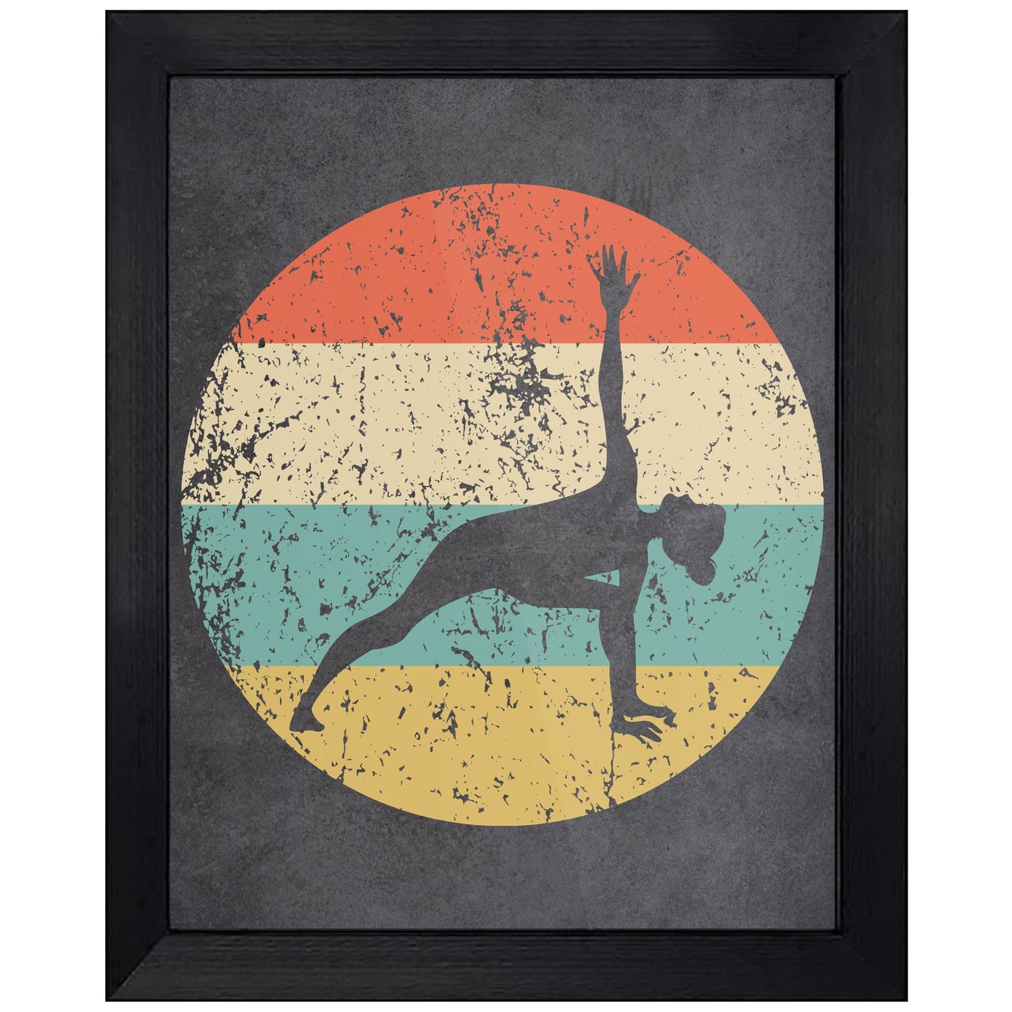Yoga Pose Icon Retro 8"x10" Wall Art Print
