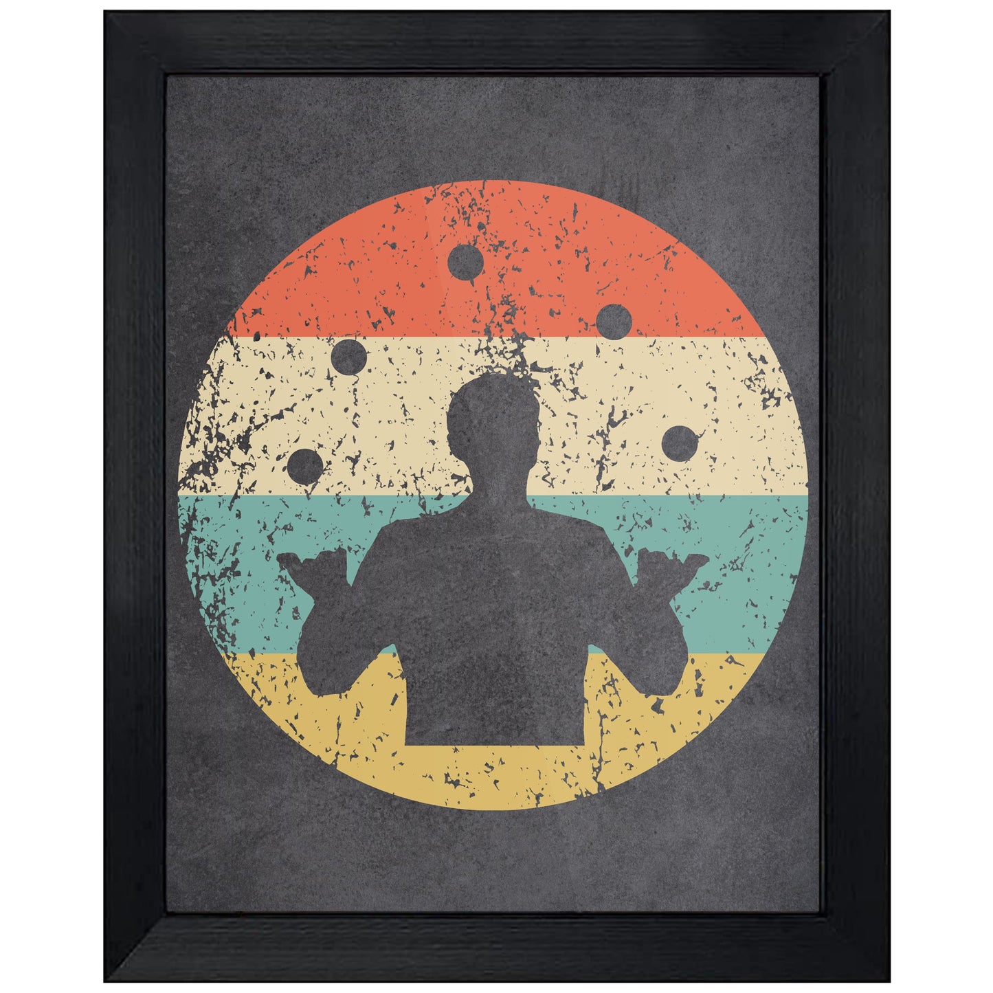 Juggling Juggler Icon Retro 8"x10" Wall Art Print