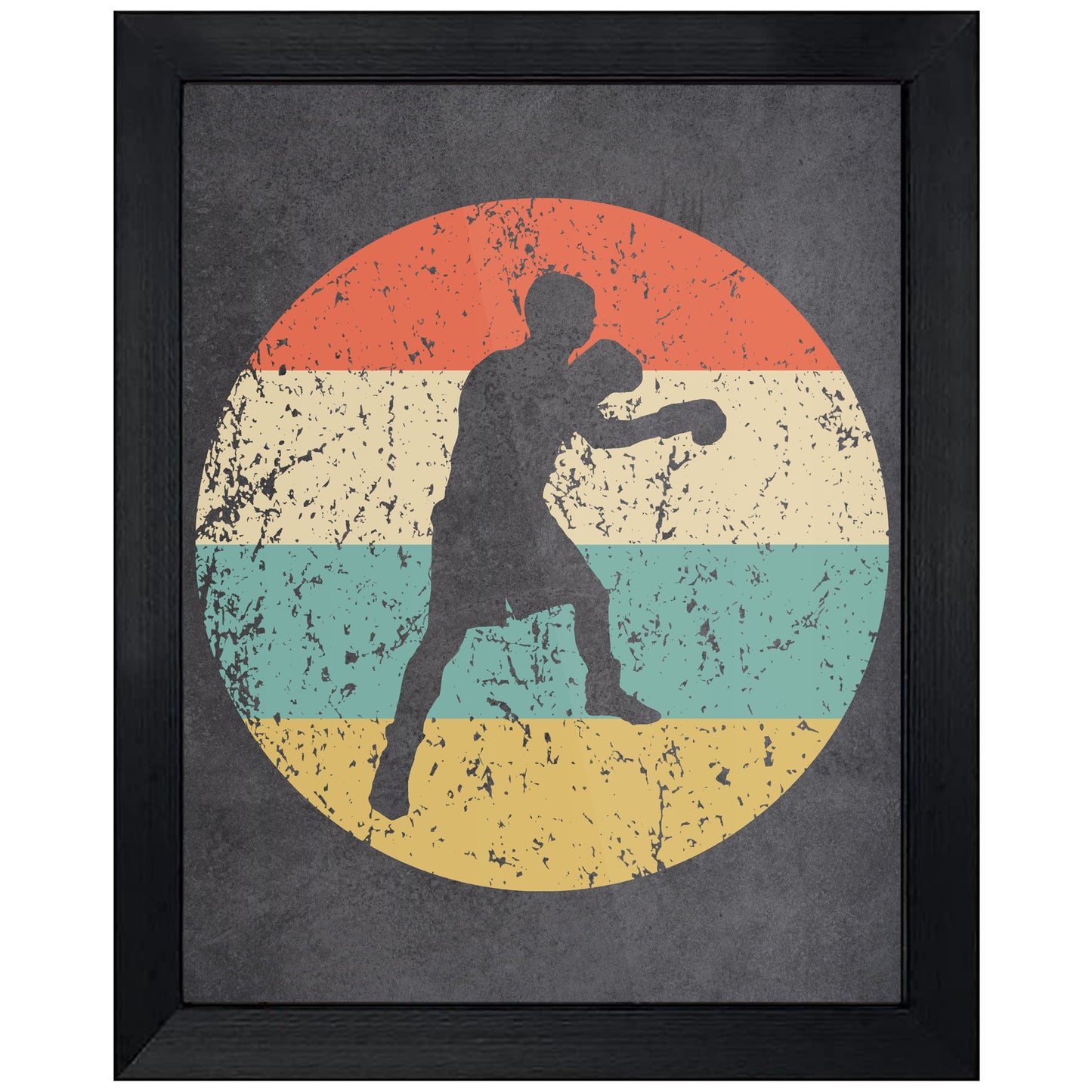 Boxing Boxer Sports Icon Retro 8"x10" Wall Art Print