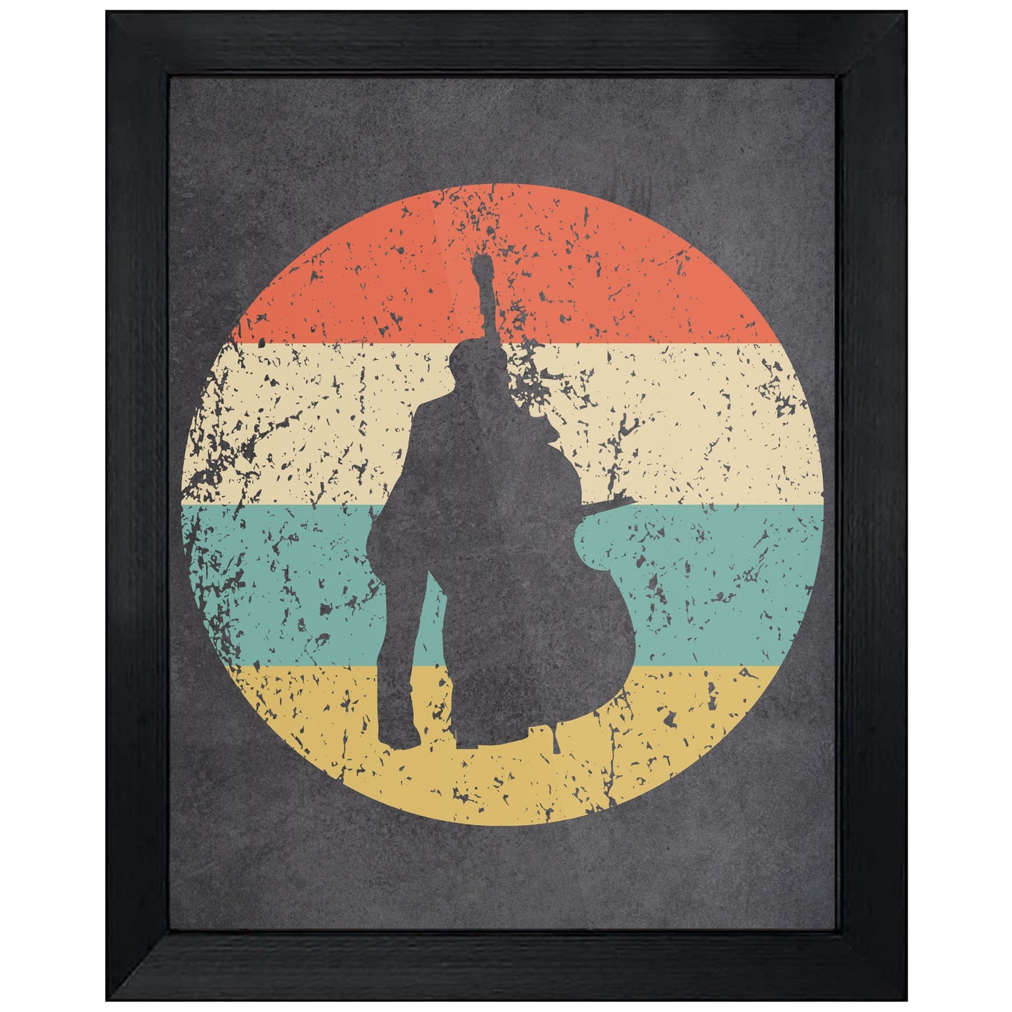Cello Music Icon Retro 8"x10" Wall Art Print