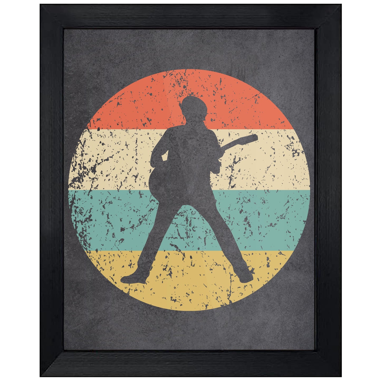 Guitar Guitarist Music Icon Retro 8"x10" Wall Art Print