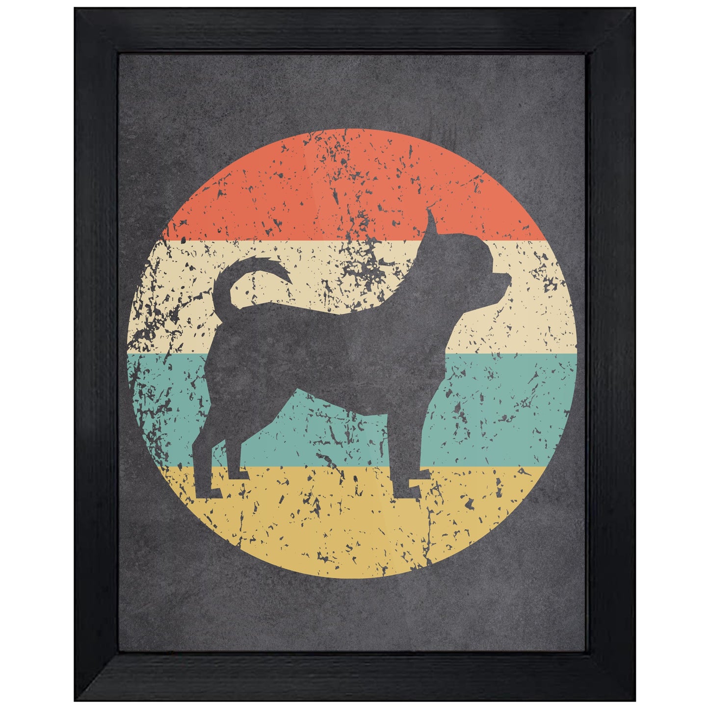 Chihuahua Dog Icon Retro 8"x10" Wall Art Print