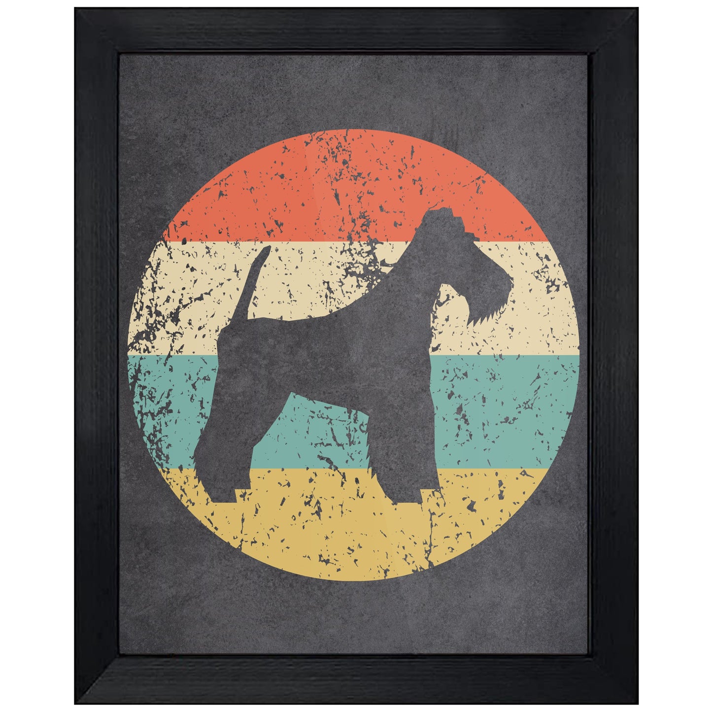 Fox Terrier Dog Icon Retro 8"x10" Wall Art Print