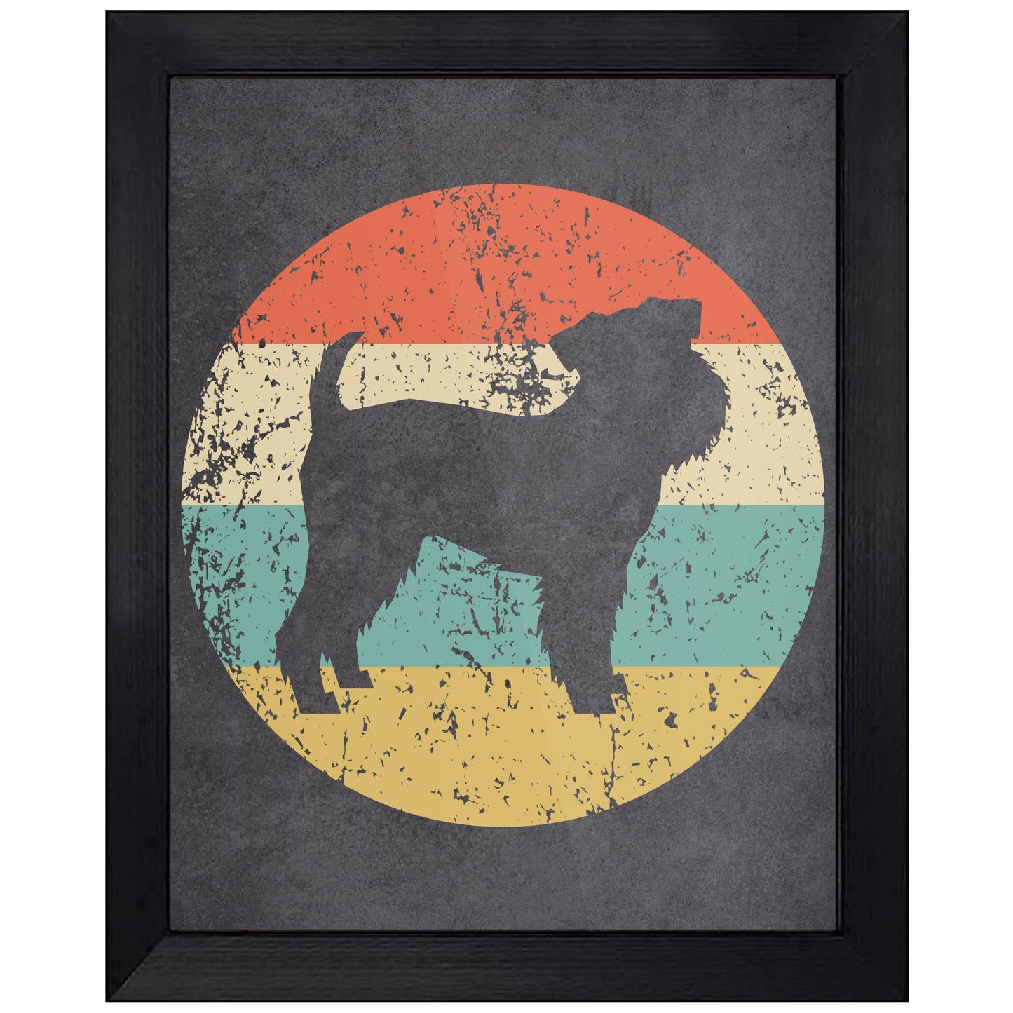 Brussels Griffon Dog Icon Retro 8"x10" Wall Art Print