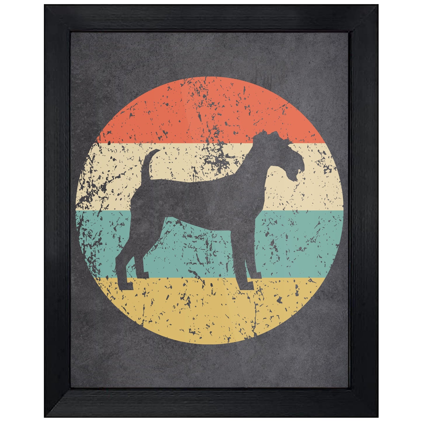 Irish Terrier Dog Icon Retro 8"x10" Wall Art Print