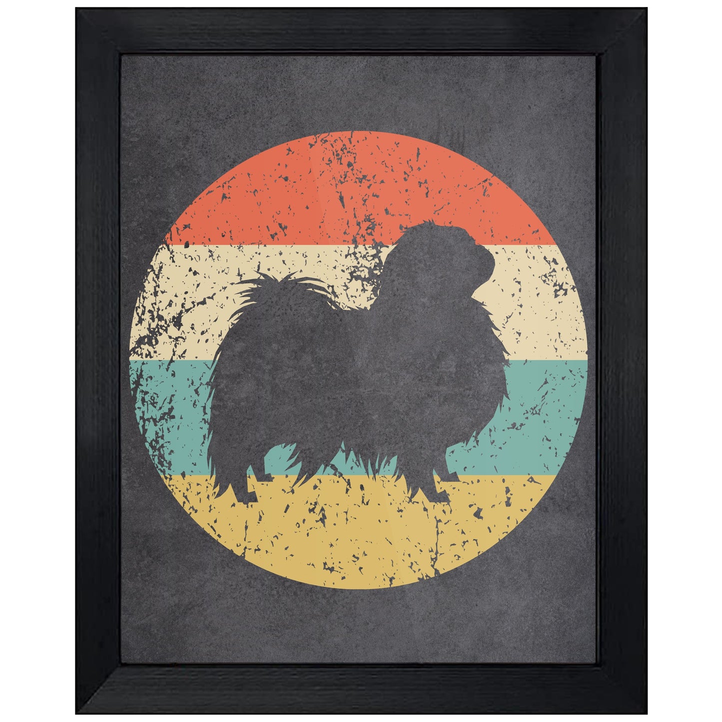 Japanese Chin Dog Icon Retro 8"x10" Wall Art Print