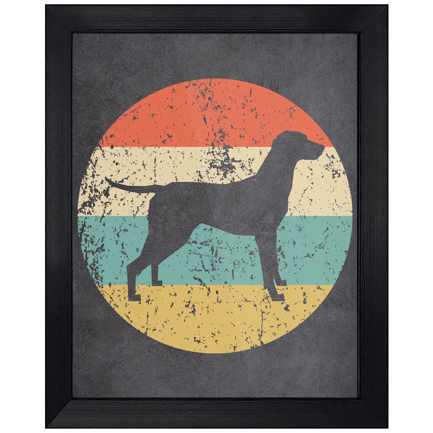 Vizsla Dog Icon Retro 8"x10" Wall Art Print