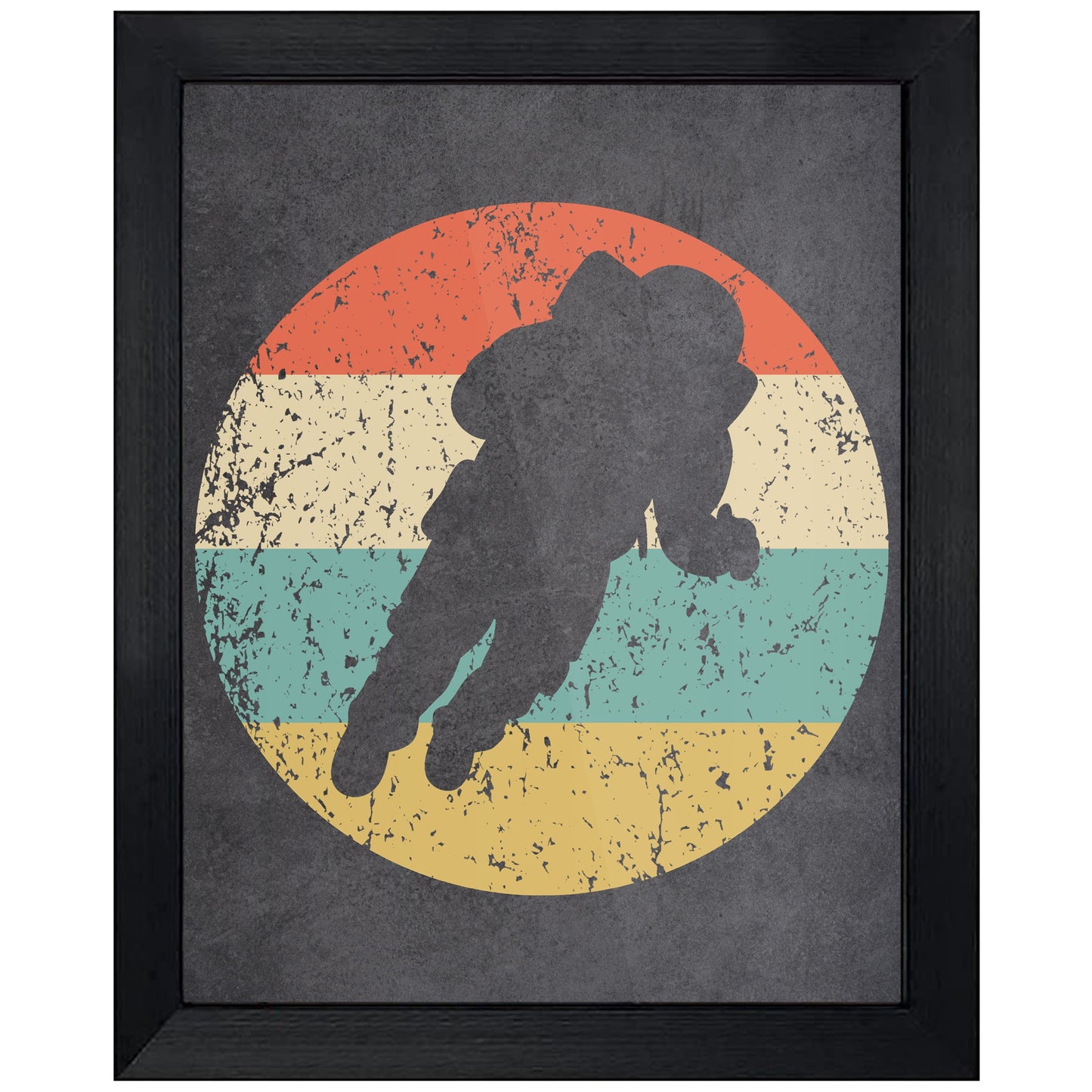 Astronaut Outer Space Icon Retro 8"x10" Wall Art Print