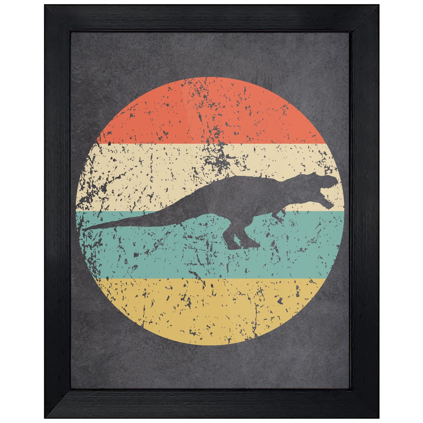 Tyrannosaurus Rex T Rex Dinosaur Icon Retro 8"x10" Wall Art Print