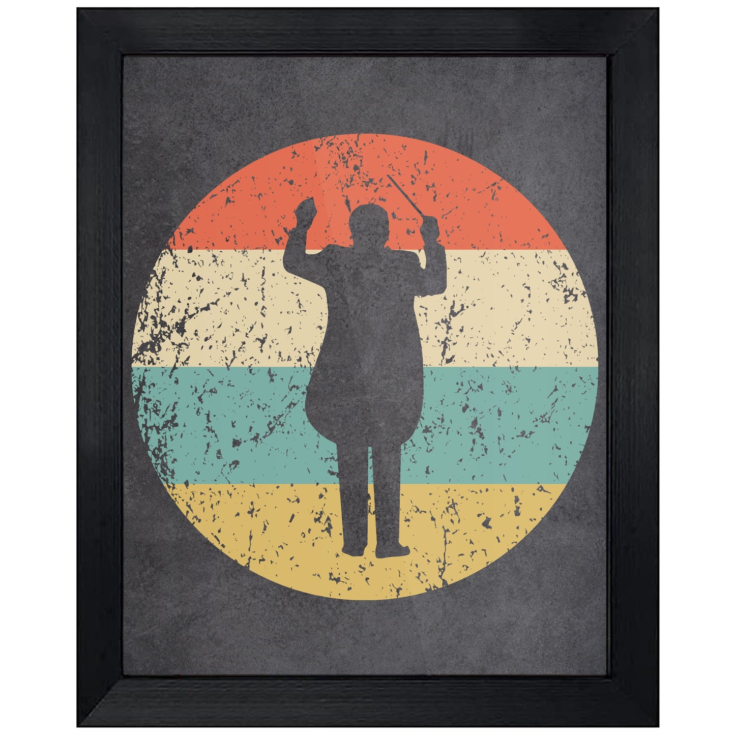 Orchestra Conductor Music Icon Retro 8"x10" Wall Art Print
