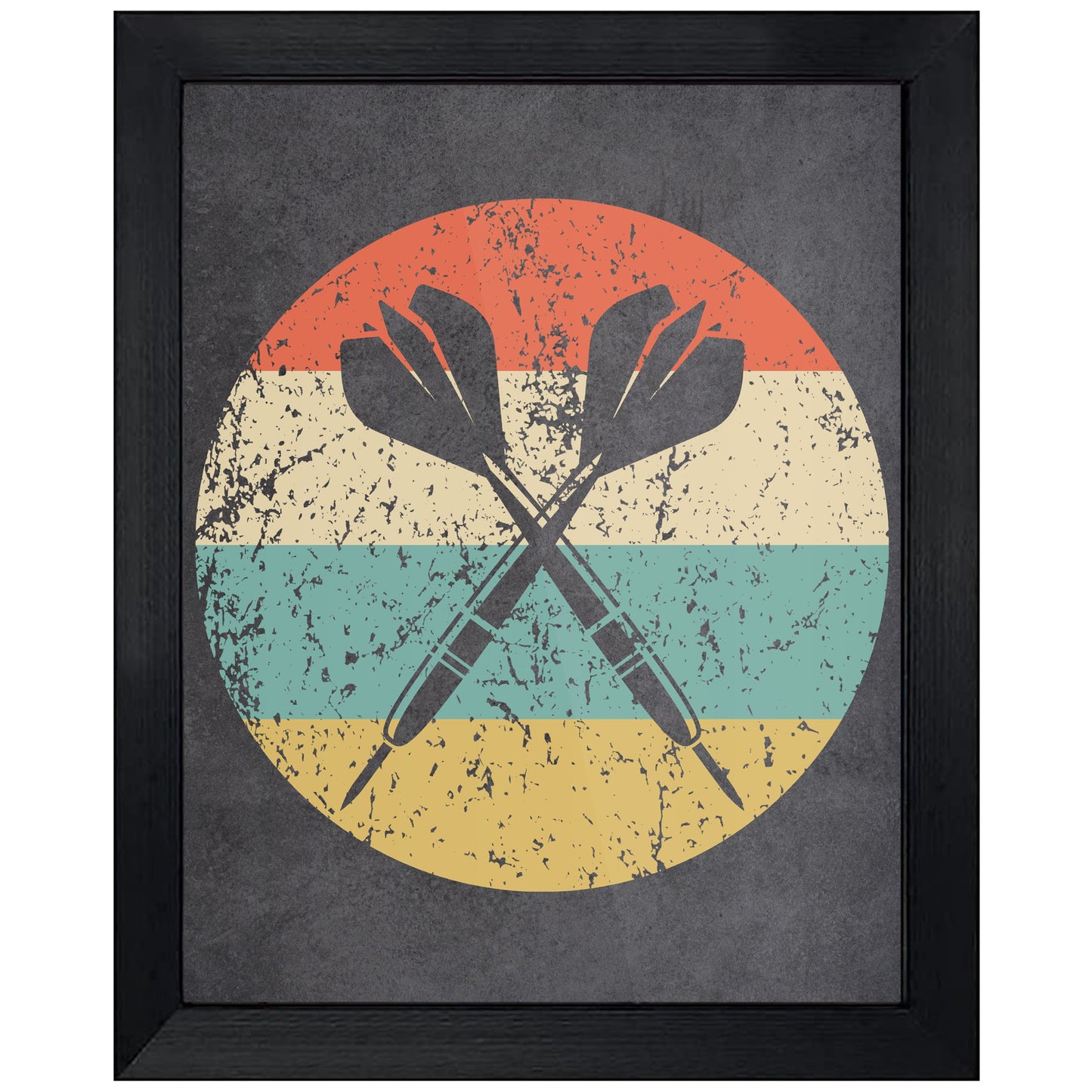 Darts Icon Retro 8"x10" Wall Art Print