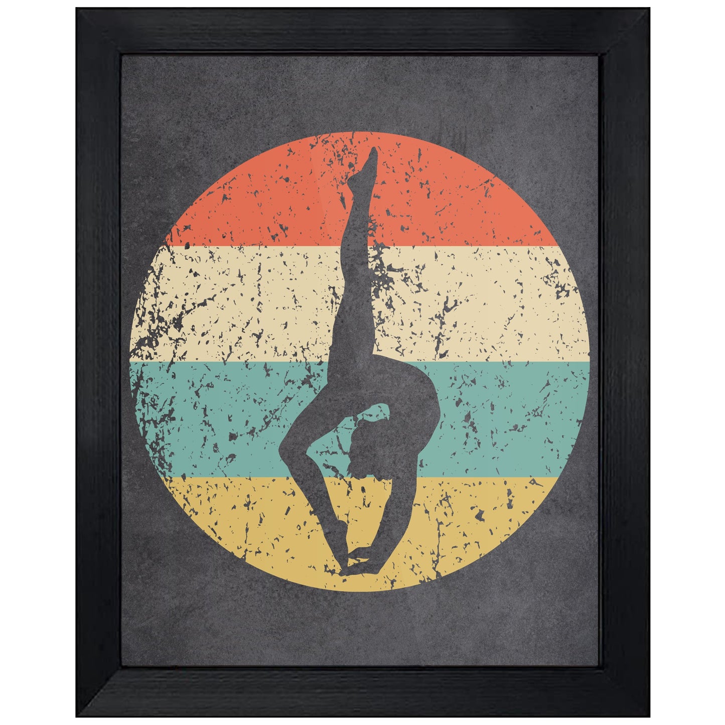 Gymnastics Gymnast Icon Retro 8"x10" Wall Art Print