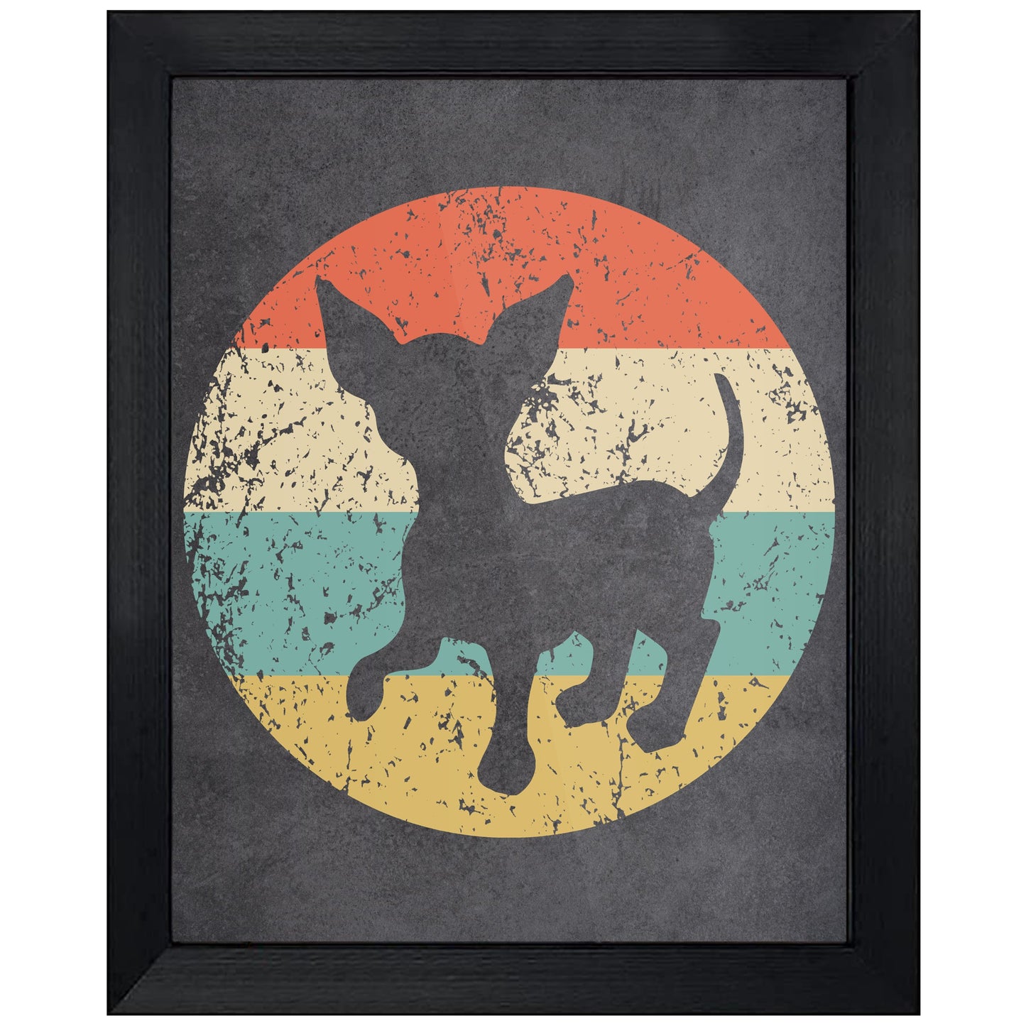 Chihuahua Dog Icon Retro 8"x10" Wall Art Print