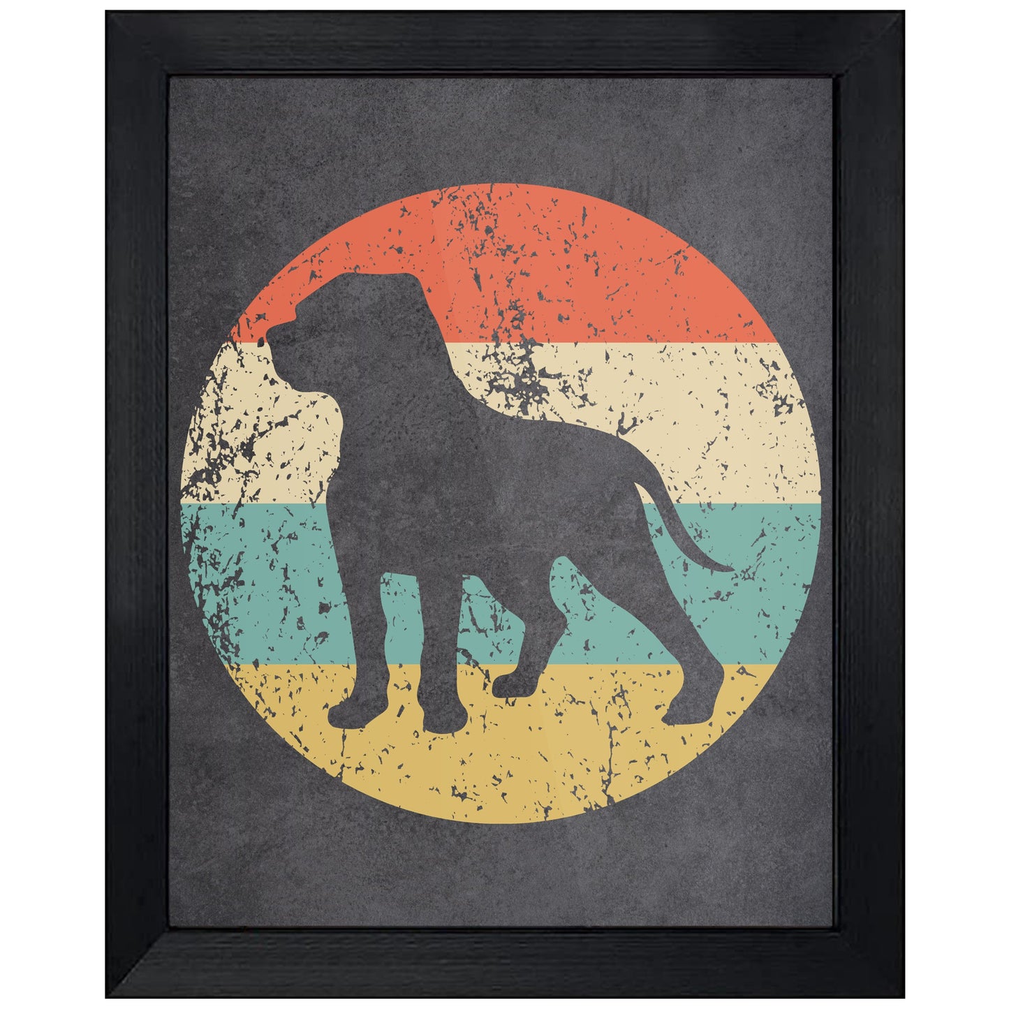 English Mastiff Dog Icon Retro 8"x10" Wall Art Print