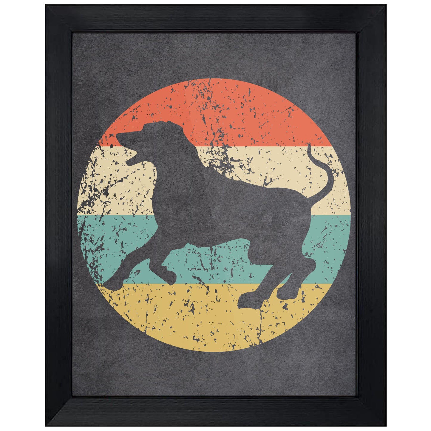 Rhodesian Ridgeback Dog Icon Retro 8"x10" Wall Art Print