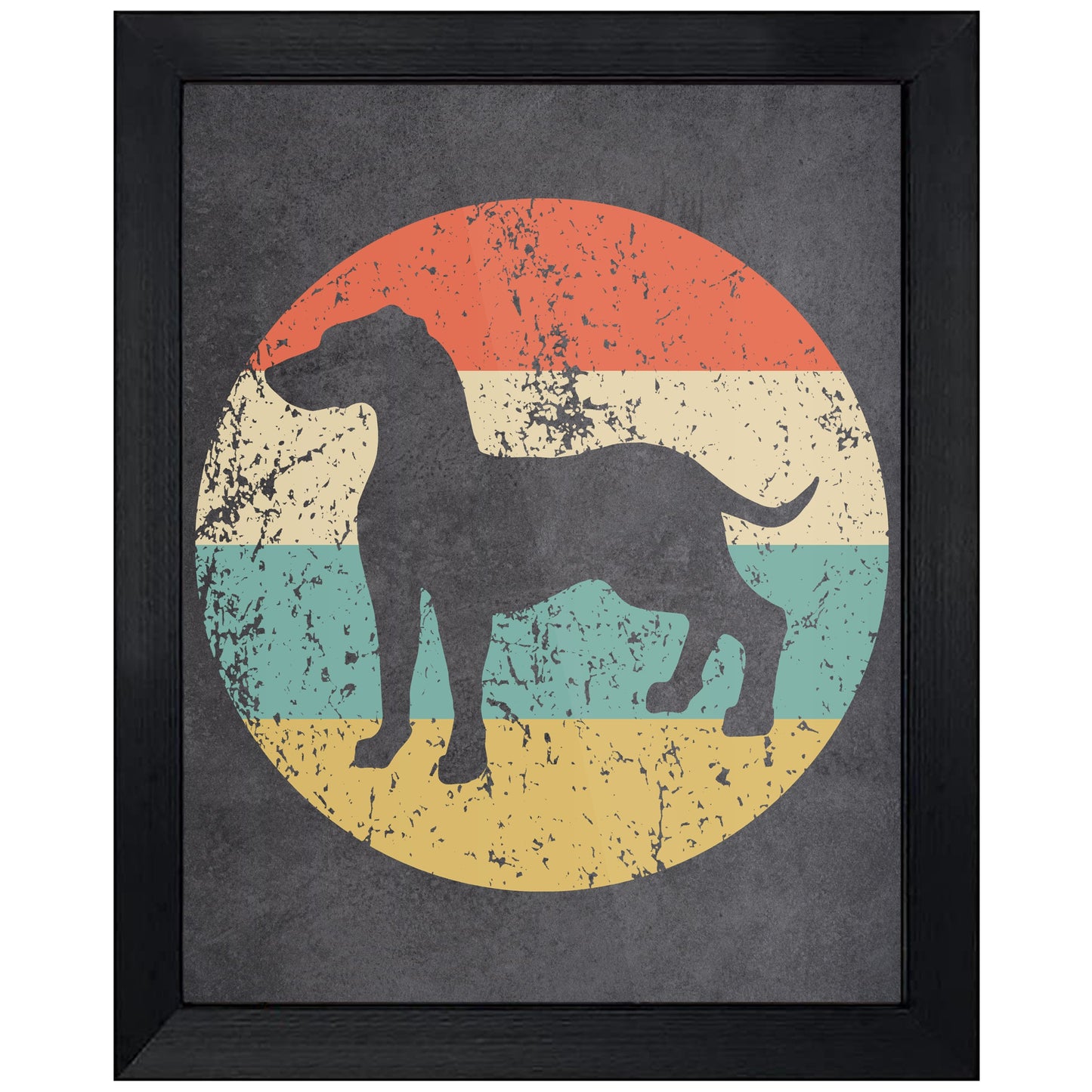 Vizsla Dog Icon Retro 8"x10" Wall Art Print