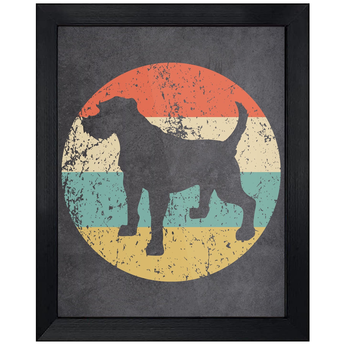 Border Terrier Dog Icon Retro 8"x10" Wall Art Print