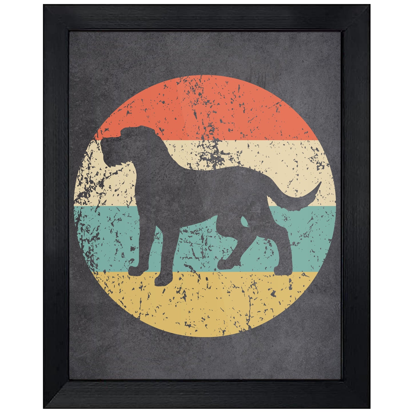 Irish Wolfhound Dog Icon Retro 8"x10" Wall Art Print