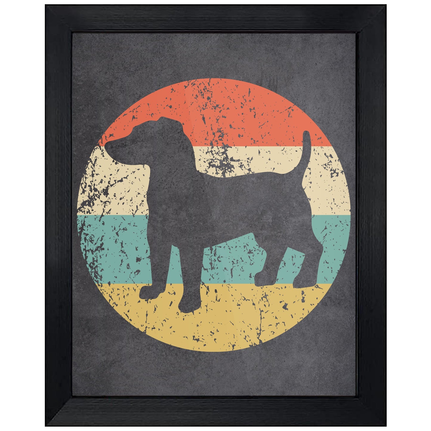 Jack Russell Terrier JRT Dog Icon Retro 8"x10" Wall Art Print