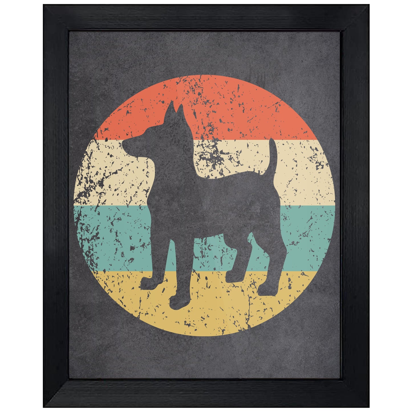 Toy Fox Terrier Dog Icon Retro 8"x10" Wall Art Print