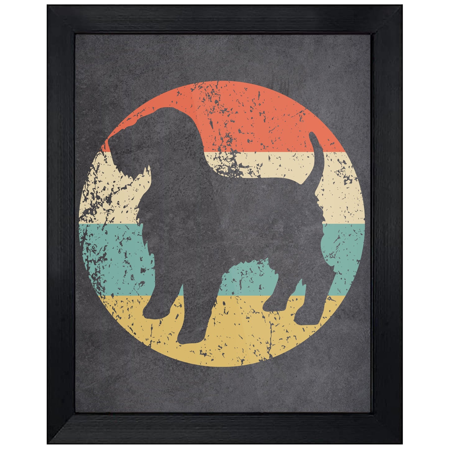 Wheaten Terrier Dog Icon Retro 8"x10" Wall Art Print