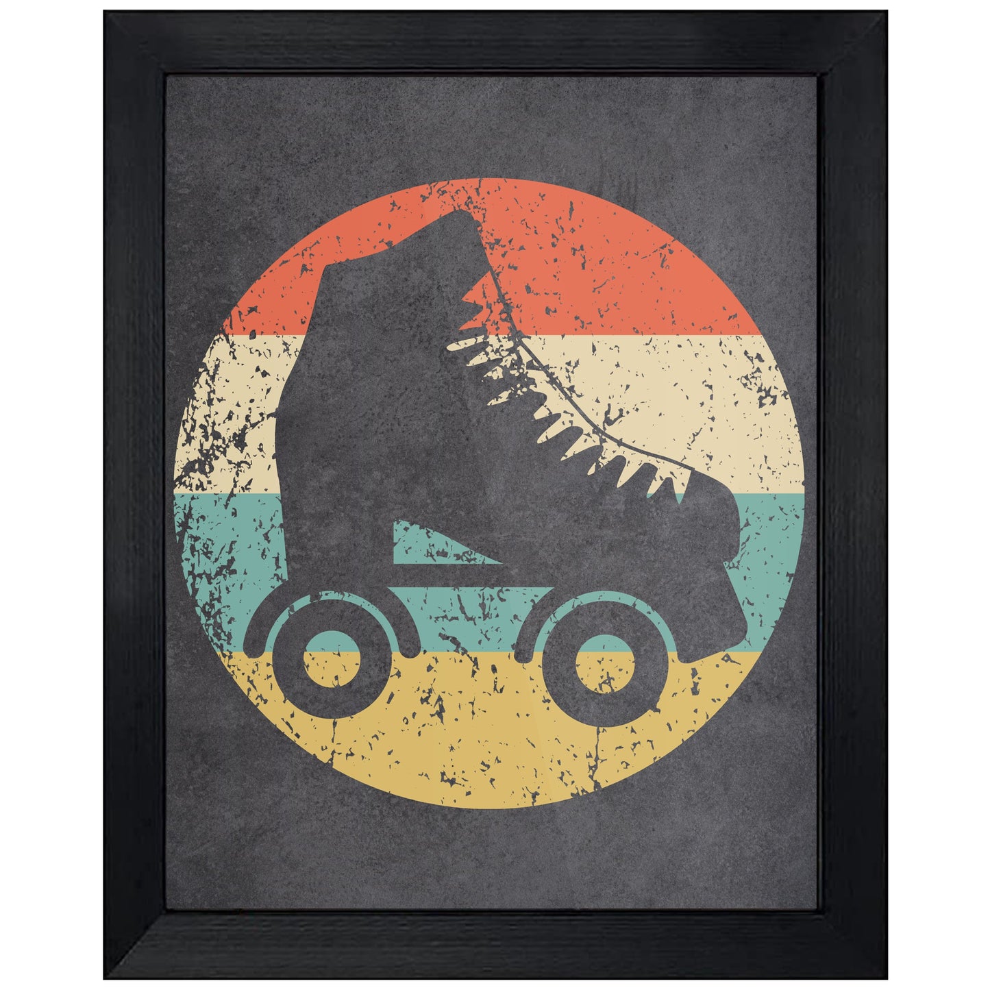 Roller Skate Roller Derby Icon Retro 8"x10" Wall Art Print