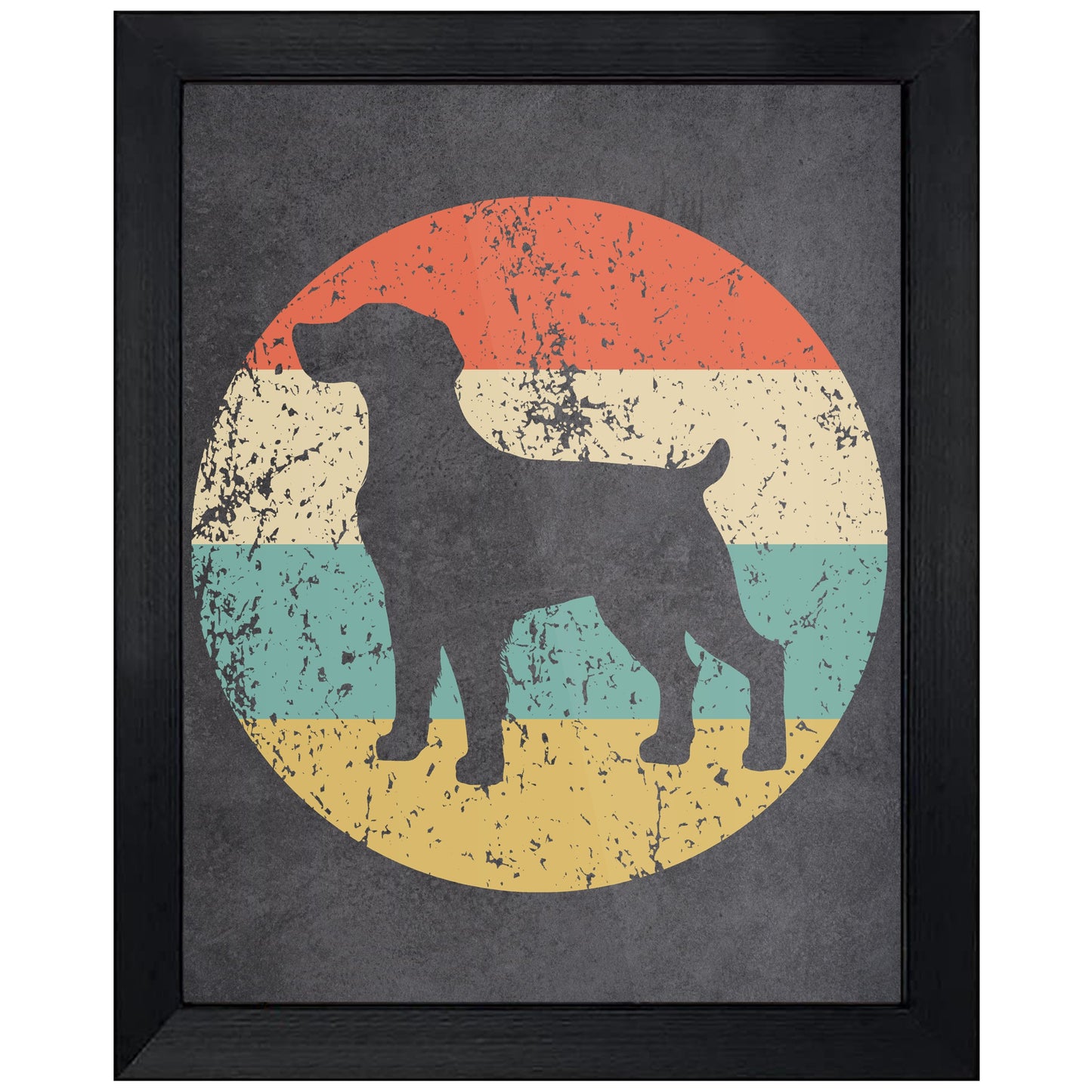 Brittany Spaniel Dog Icon Retro 8"x10" Wall Art Print