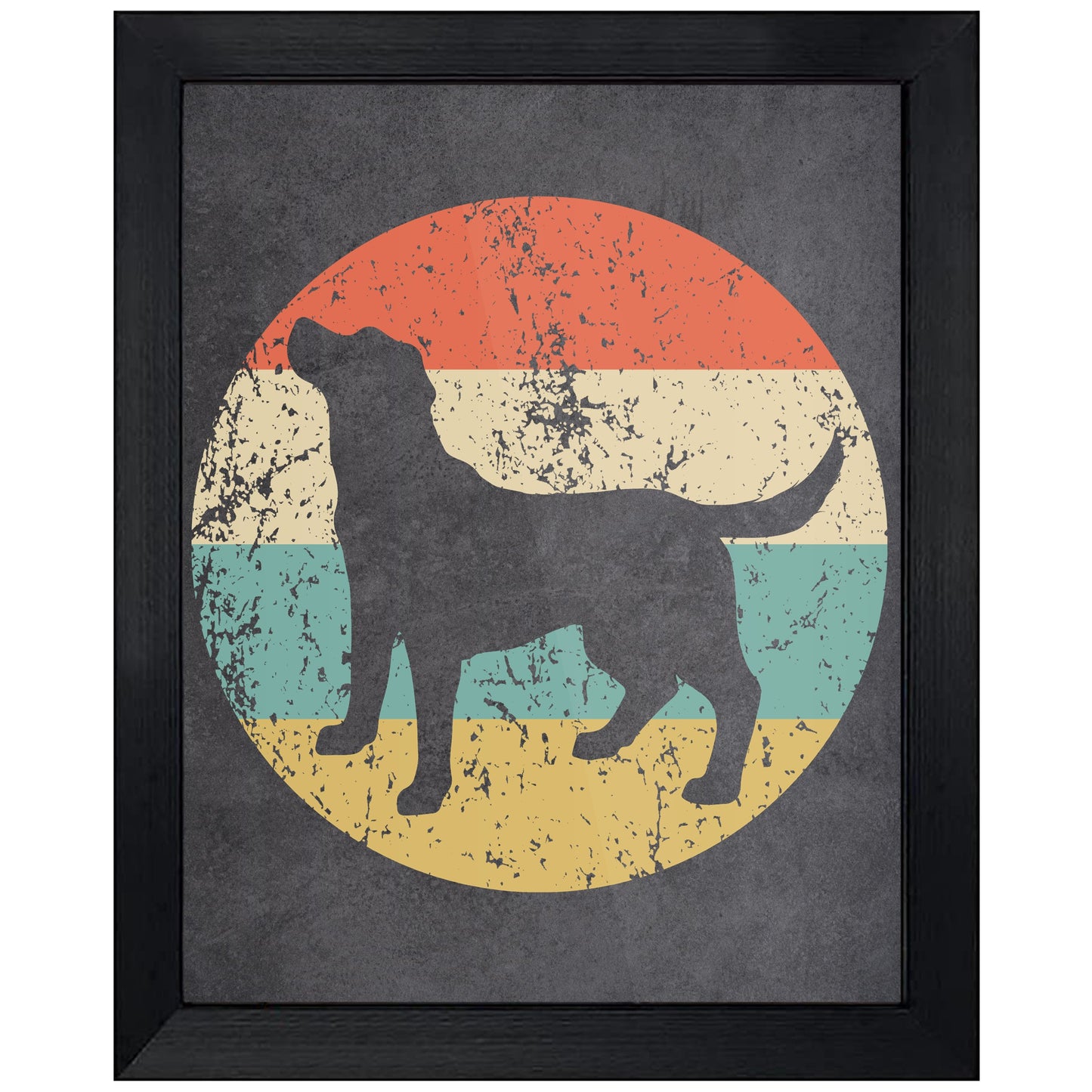 Chesapeake Bay Retriever Dog Icon Retro 8"x10" Wall Art Print