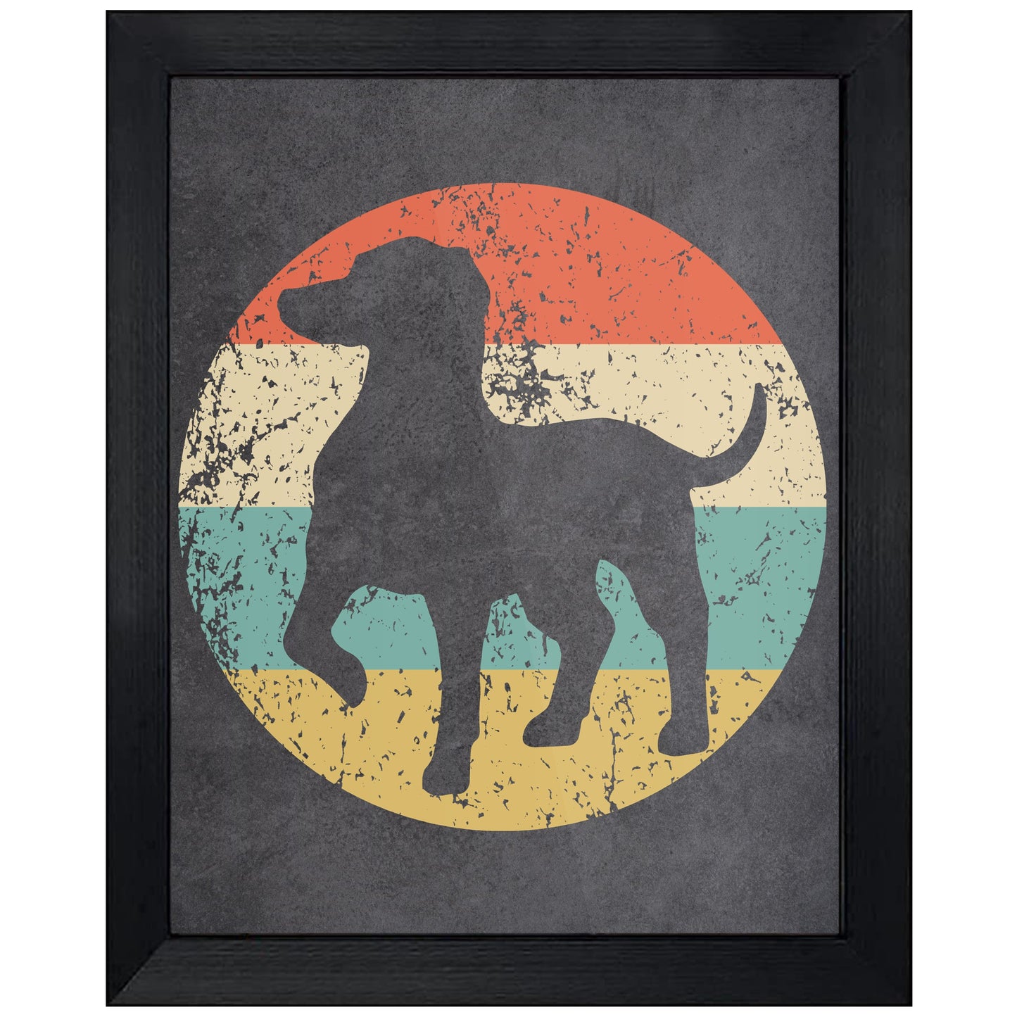 German Shorthaired Pointer GSP Dog Icon Retro 8"x10" Wall Art Print