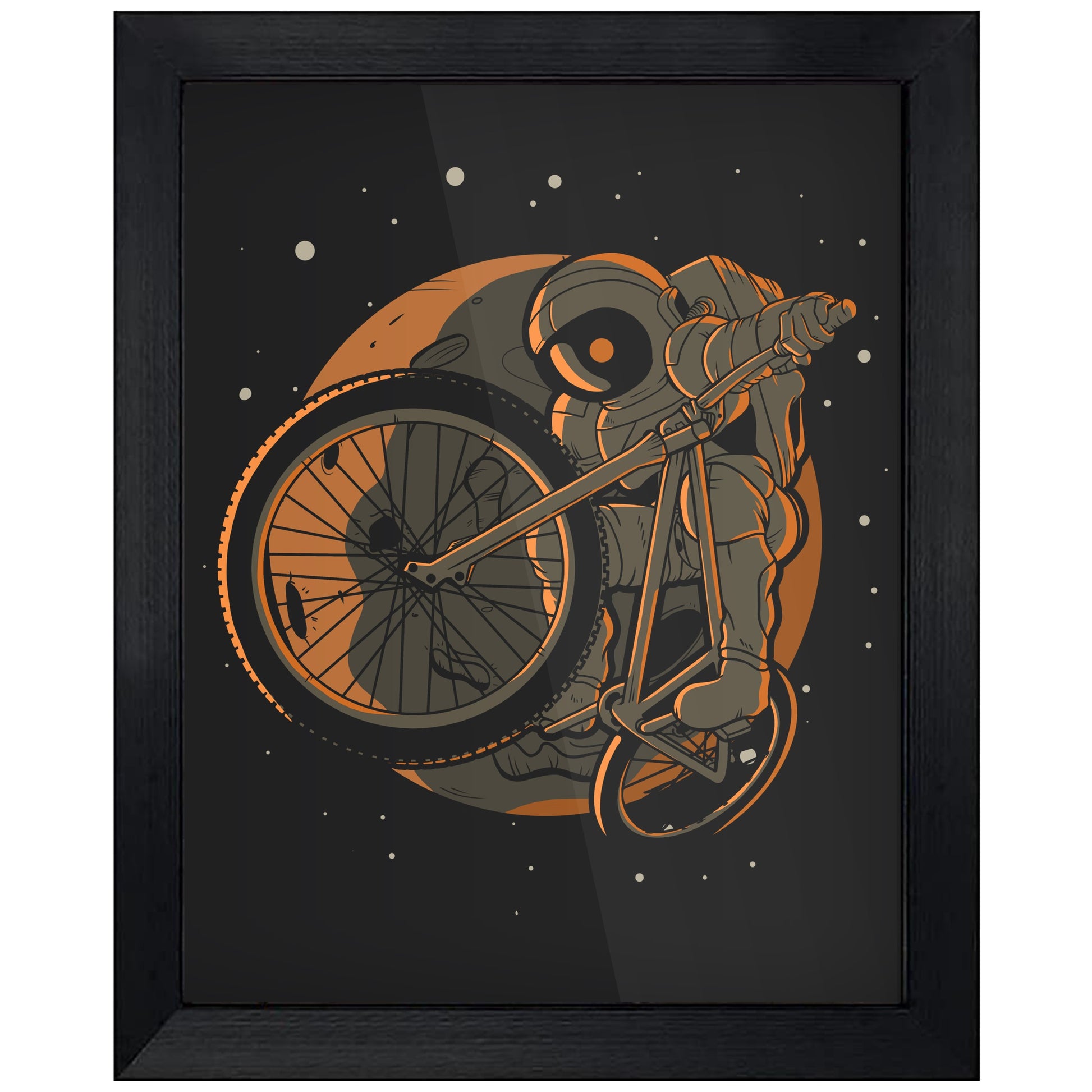 BMX Astronaut Outer Space Spaceman 8"x10" Wall Art Print