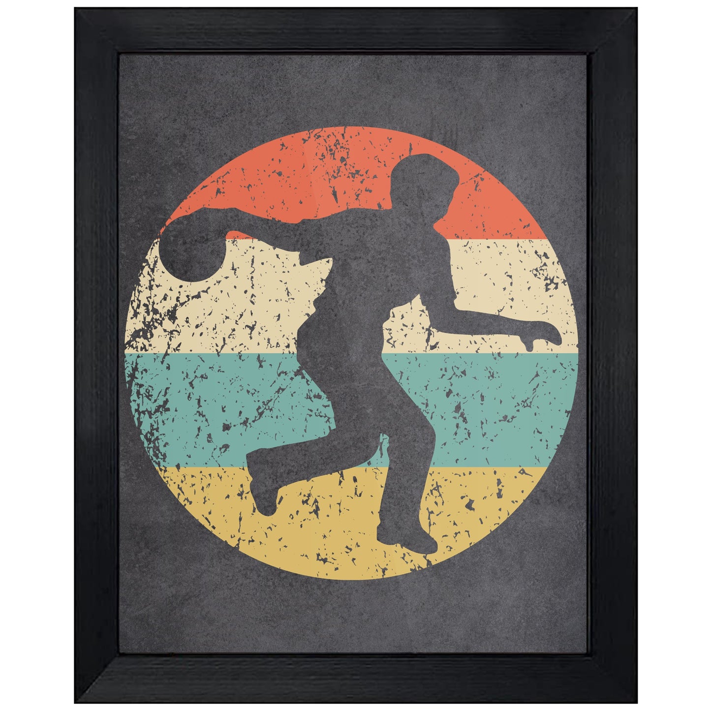 Bowler Bowling Sports Icon Retro 8"x10" Wall Art Print