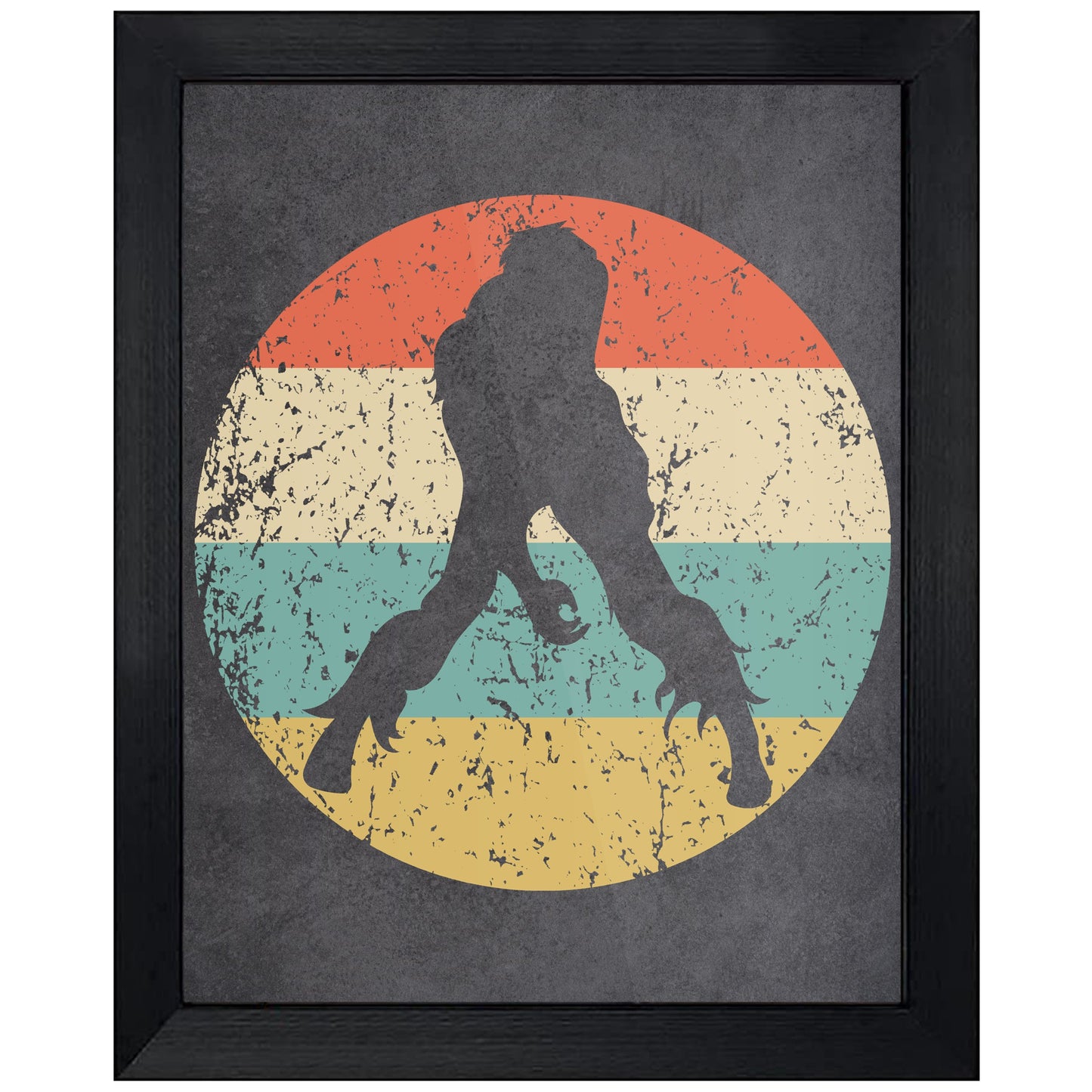 Zombie Monster Halloween Icon Retro 8"x10" Wall Art Print
