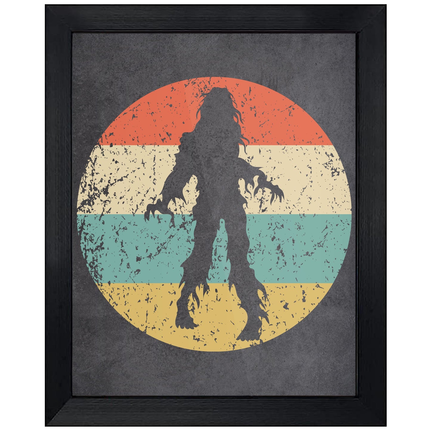 Zombie Monster Halloween Icon Retro 8"x10" Wall Art Print