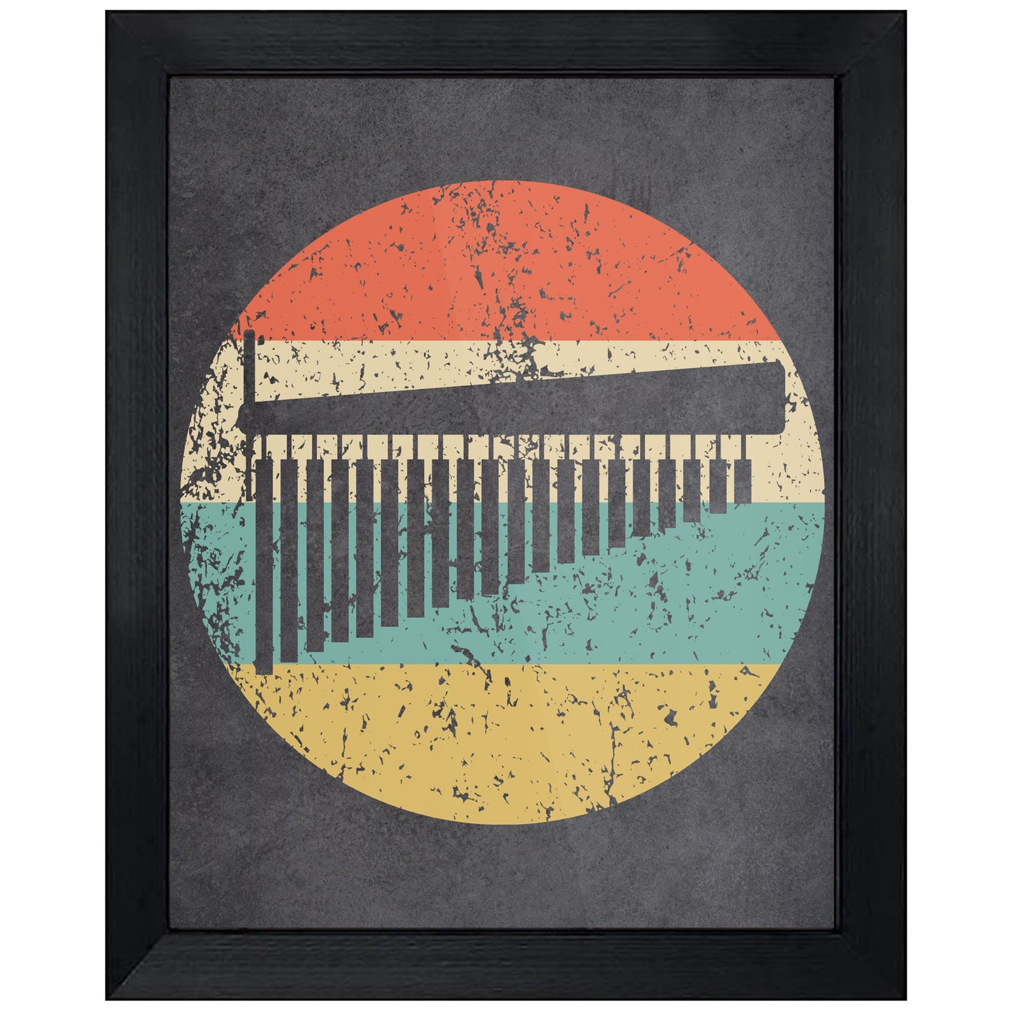 Bar Chimes Musical Instrument Music Icon Retro 8"x10" Wall Art Print