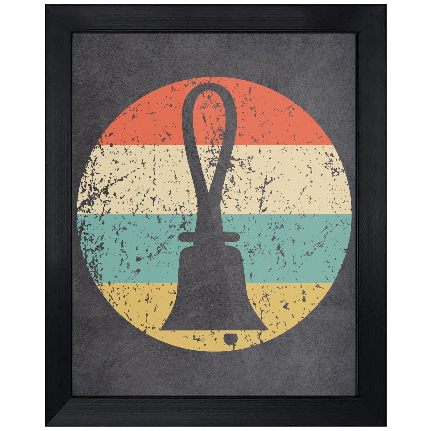 Bells Musical Instrument Music Icon Retro 8"x10" Wall Art Print