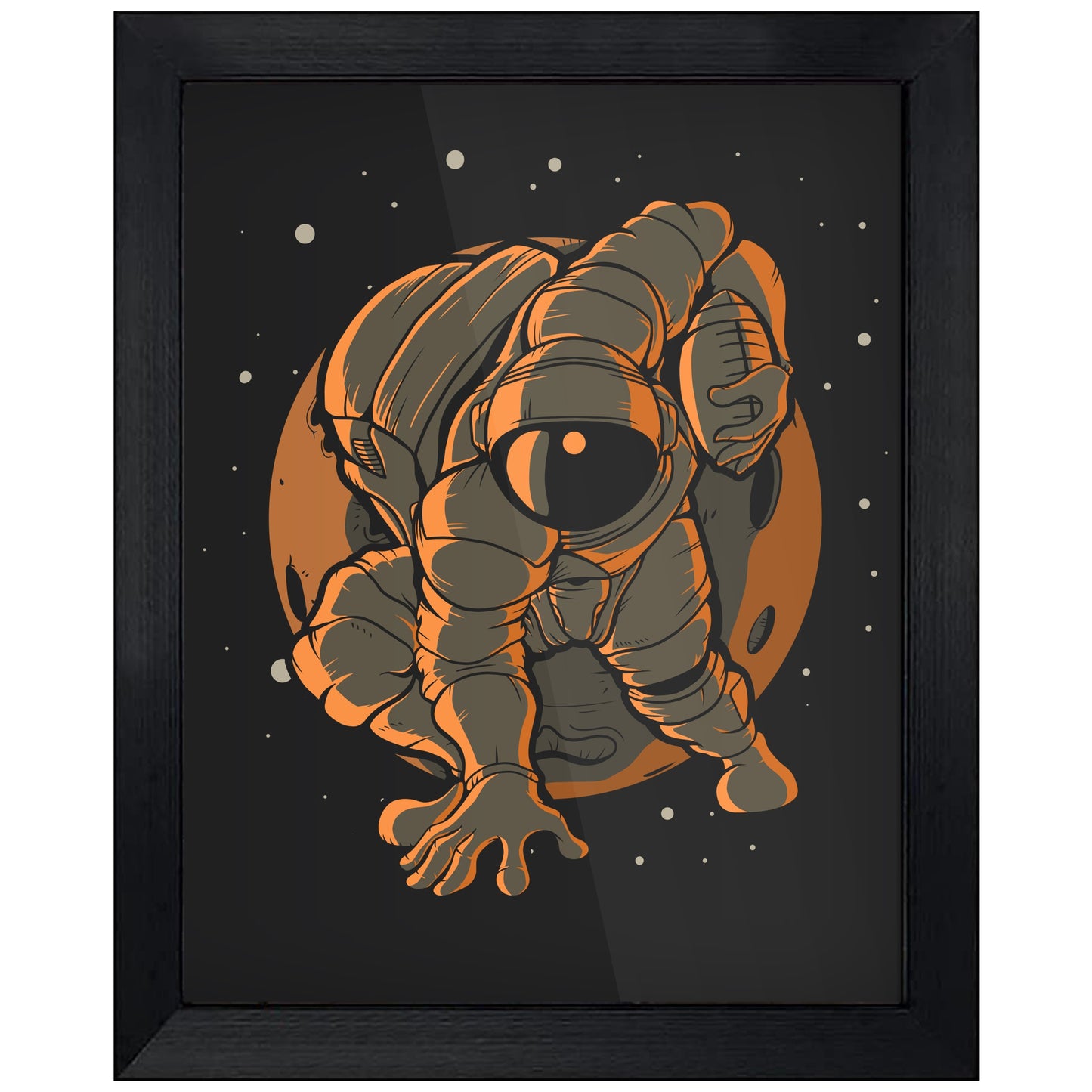 Football Astronaut Outer Space Spaceman 8"x10" Wall Art Print