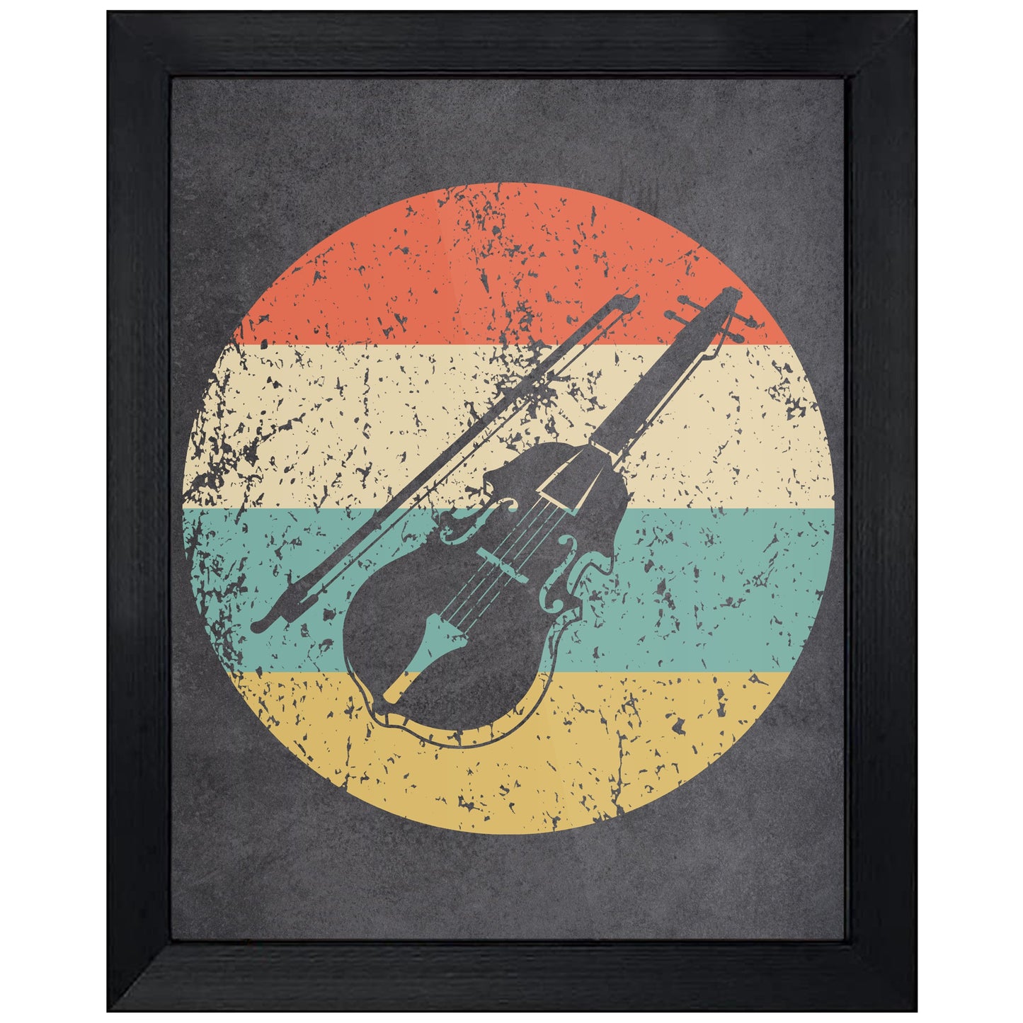 Violin Viola Musical Instrument Music Icon Retro 8"x10" Wall Art Print