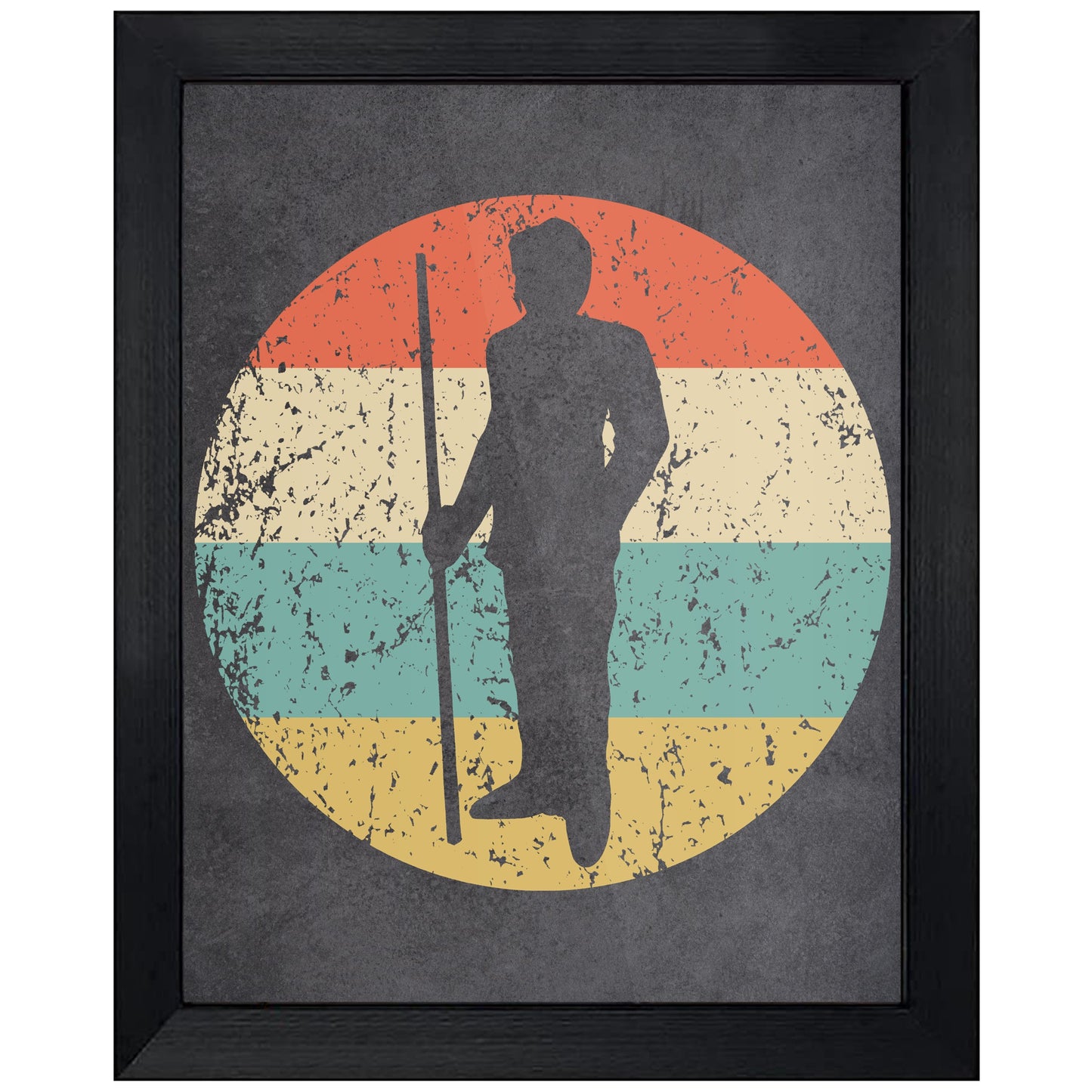 Billiards Player Pool Shark Sports Icon Retro 8"x10" Wall Art Print