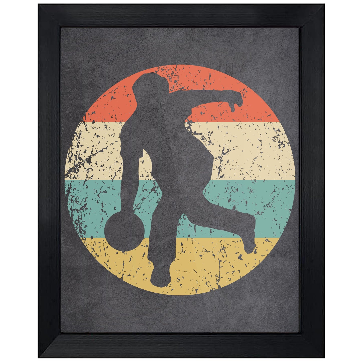 Bowler Bowling Sports Icon Retro 8"x10" Wall Art Print