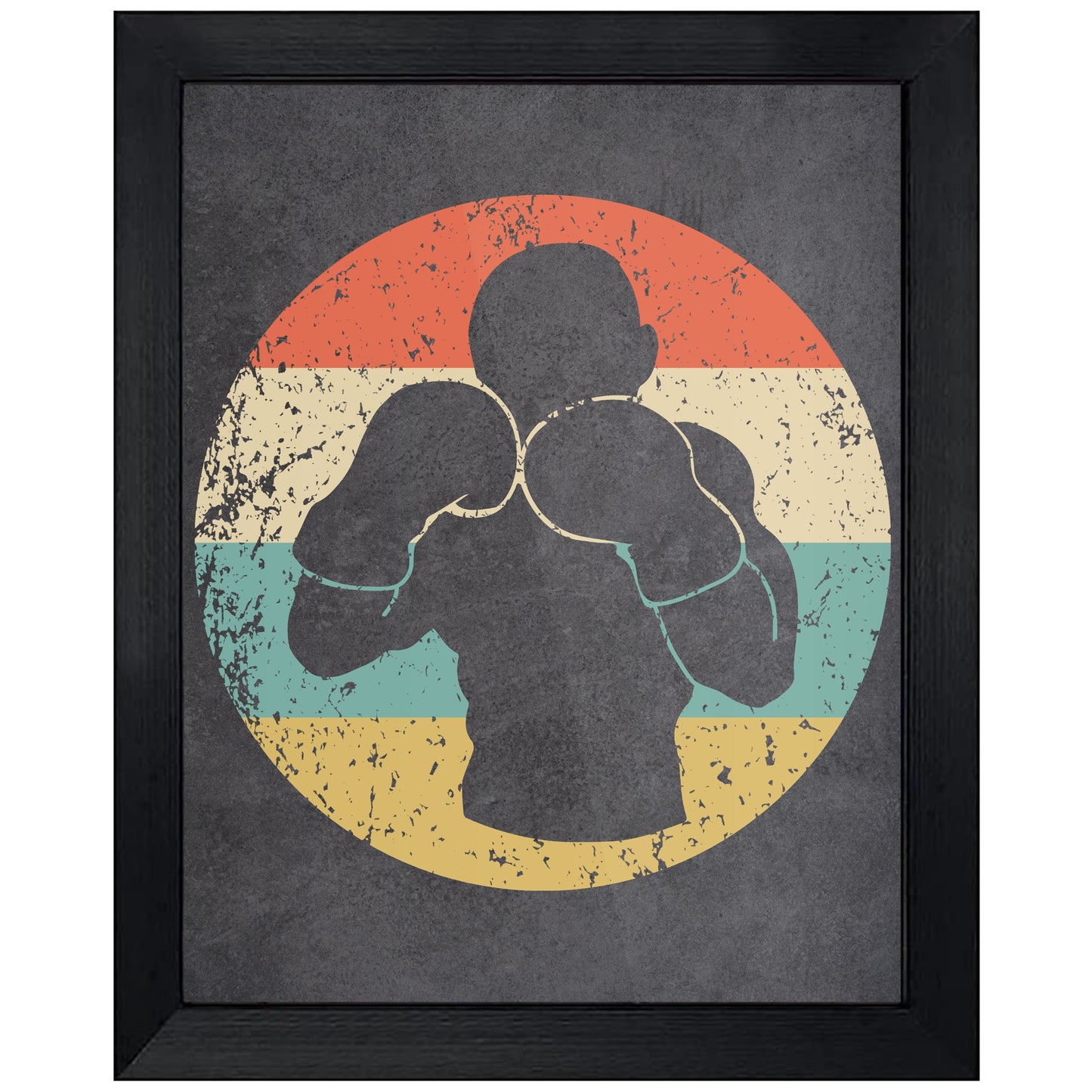 Boxing Boxer Sports Icon Retro 8"x10" Wall Art Print