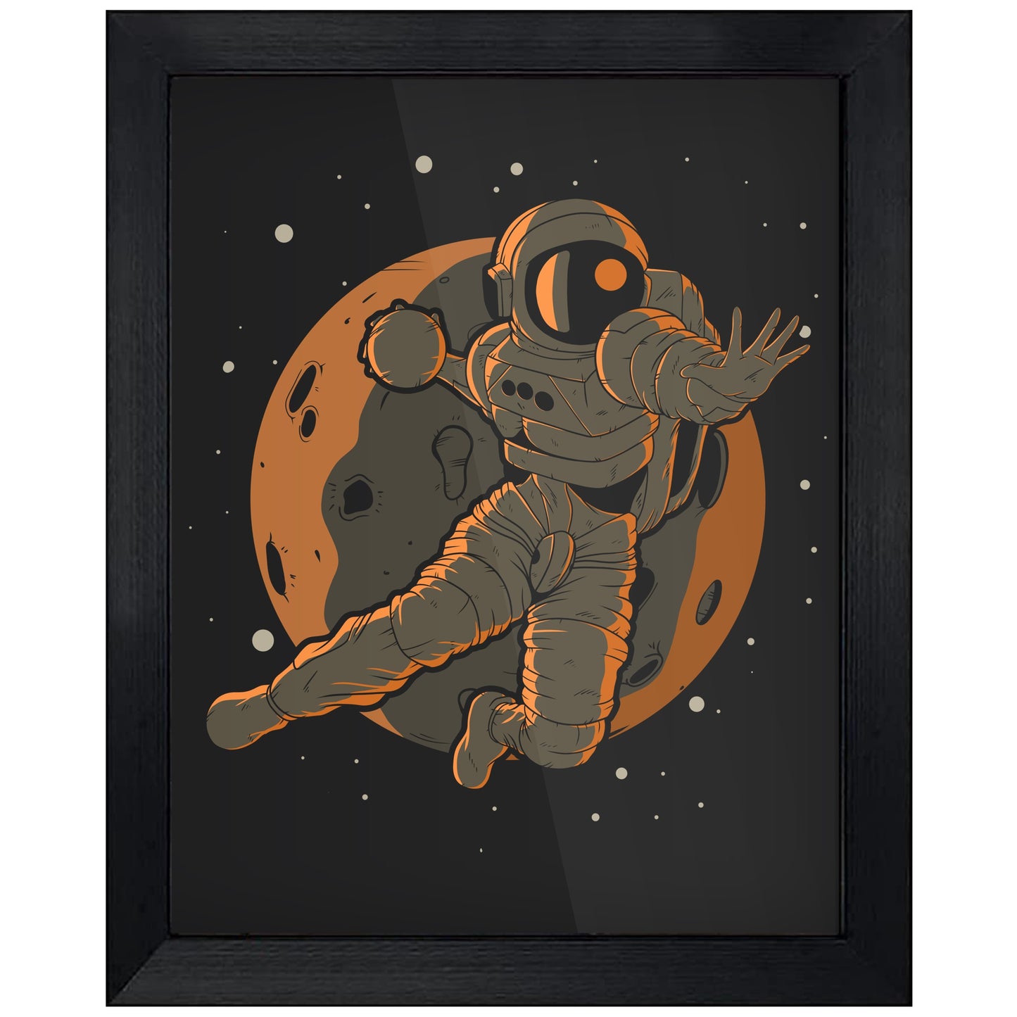 Handball Astronaut Outer Space Spaceman 8"x10" Wall Art Print