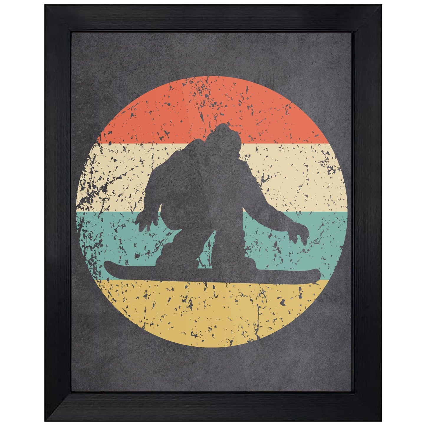 Snowboarding Snowboarder Snowboard Sports Icon Retro 8"x10" Wall Art Print