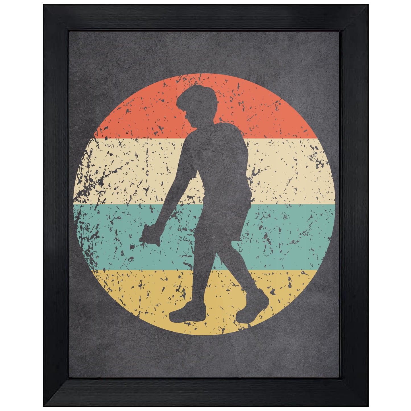 Cornhole Player Icon Retro 8"x10" Wall Art Print